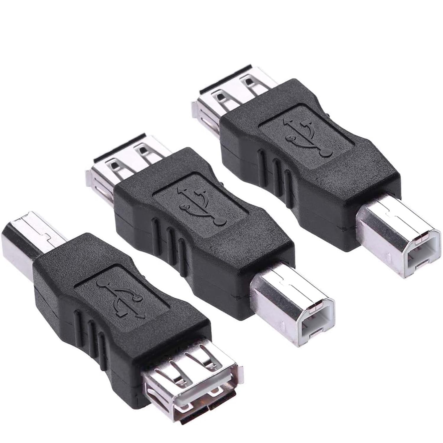 Greluma 3-Pack USB 2.0 Male A to Female B Printer Adapter Converter - Compatible with Printers, Scanners & Office Devices for Seamless Connectivity