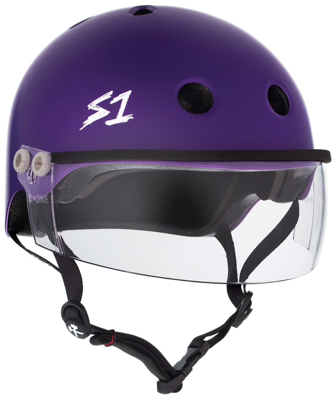 S1 Lifer Visor Helmet - Purple Matte Finish | Skateboard, Bike & Scooter Safety Gear for Adults & Teens | Urban Commuting & Extreme Sports Protection