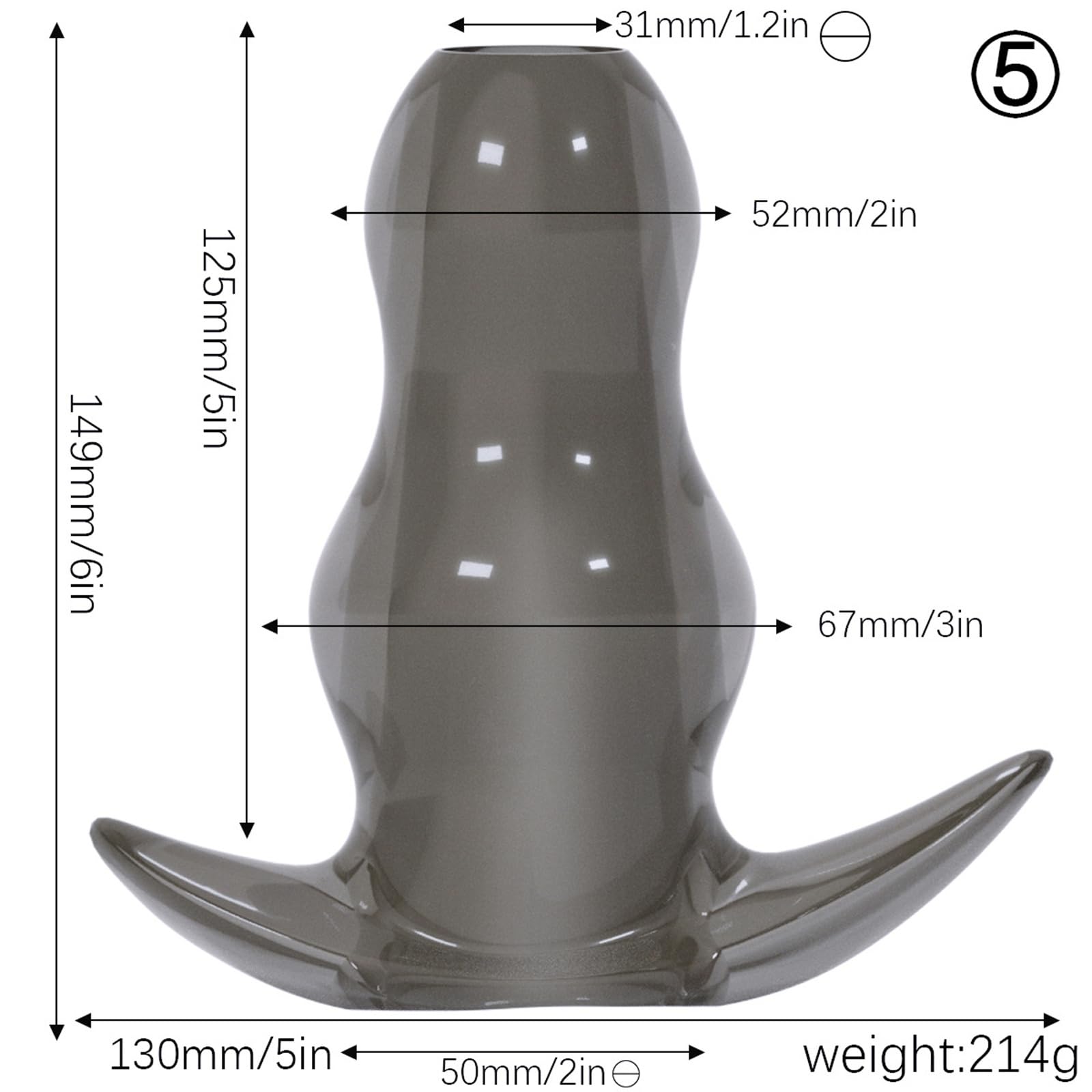Premium Soft Rubber Hollow Anal Plug Set - 5 PCS Anal Expansion Training Kit for Beginners & Advanced Users | Wearable Adult Sex Toys for Couples & Solo Play | Perfect for Anal Training, Stretching & Enhanced Pleasure