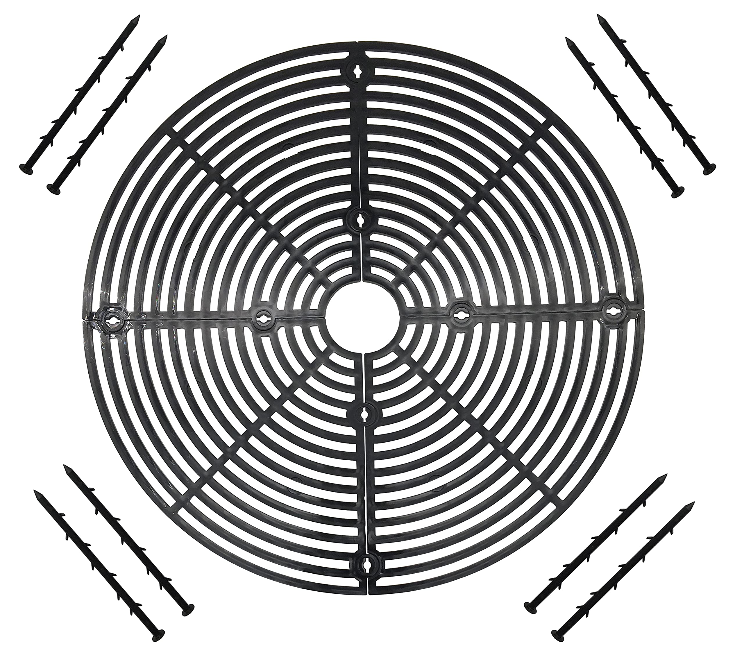 11.8 Inch Black Plant Pot Grid Cover - 2 Pack Flower Pot Protector for Indoor/Outdoor Plants | Perfect for Home Garden, Balcony & Patio Decor