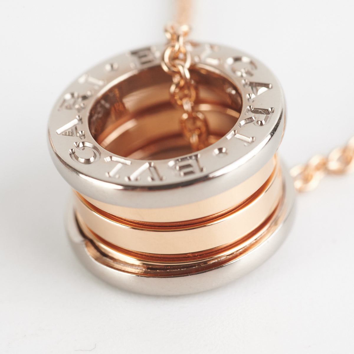 Bvlgari Zero1 Necklace in Two-Tone Rose Gold - Elegant Jewelry for Women, Perfect for Parties & Special Occasions