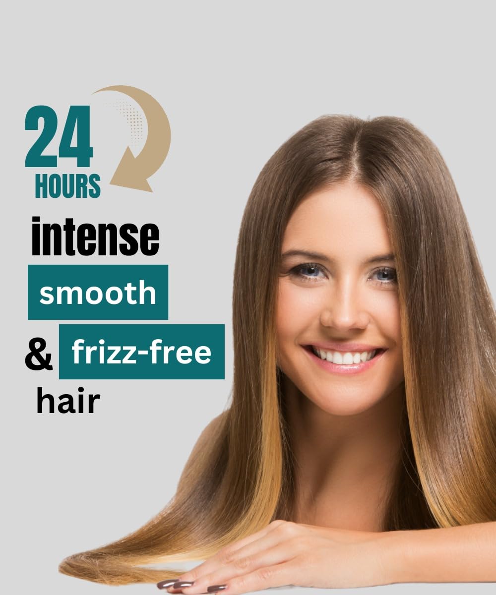 GLAMCOS Hair Serum for Women & Men - Frizz Control, Smooth & Shiny Hair Treatment with Argan Oil & Vitamin E - 100ml - Perfect for Daily Styling, Heat Protection & Damaged Hair Repair