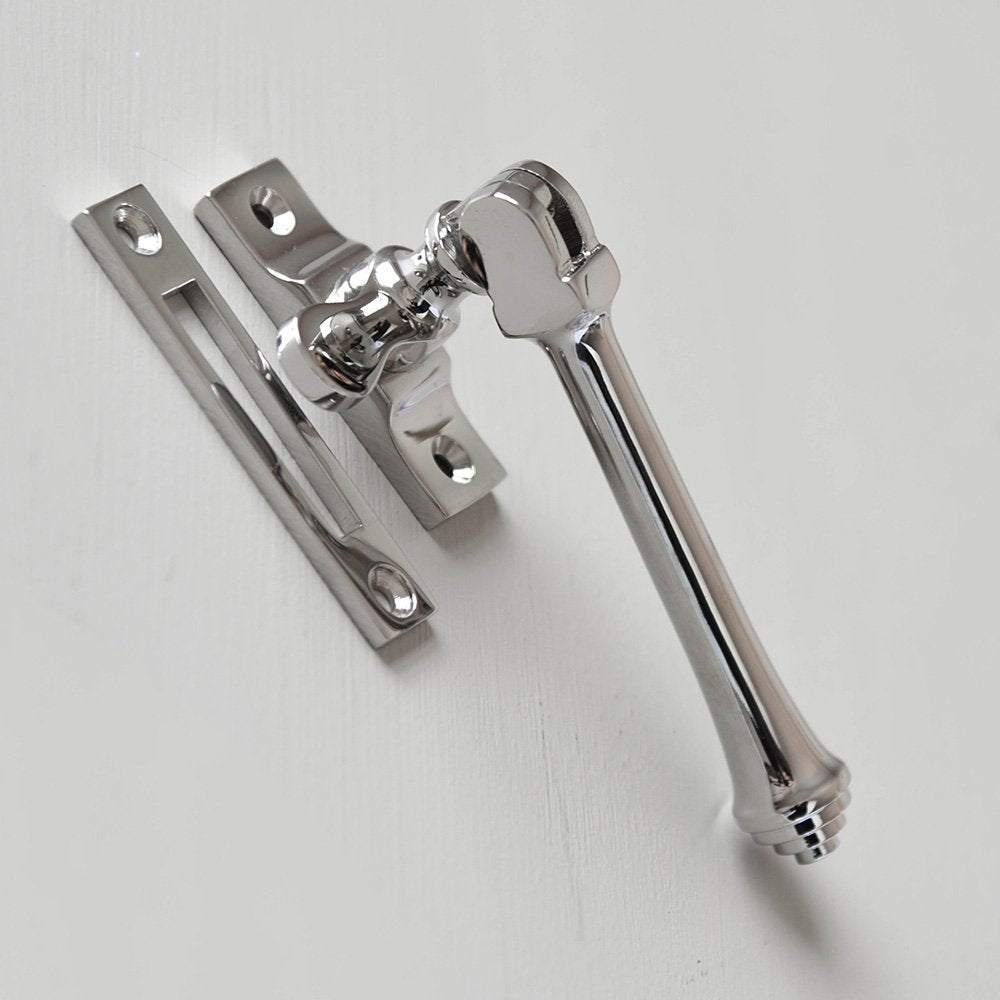 Polished Nickel Fairmount Casement Window Fastener - Heavy Duty Window Locks for Home Security - Perfect for Bedroom, Living Room & Office Windows