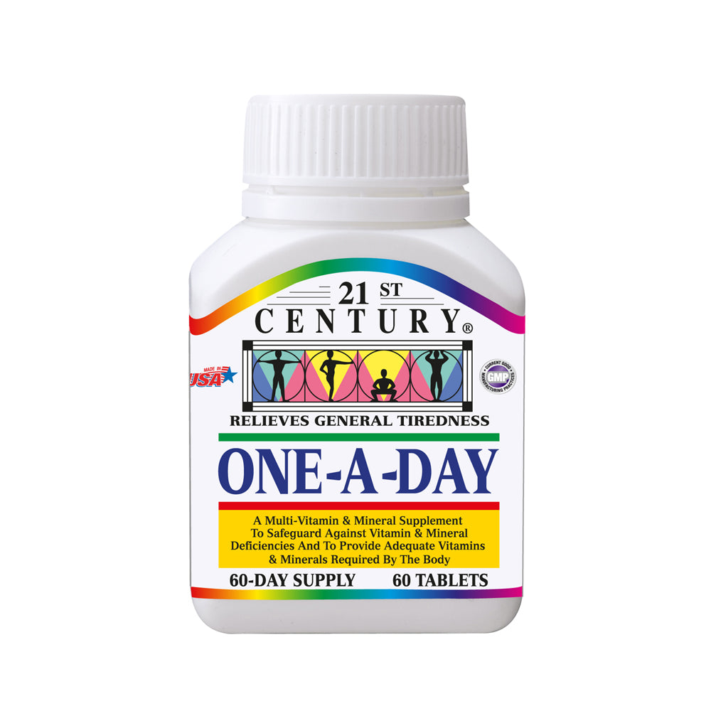 21st Century One A Day Energy & Fatigue Relief Multivitamin - 60 Tablets for Daily Energy Boost, Stress Support & General Wellness - Perfect for Busy Professionals & Active Lifestyles