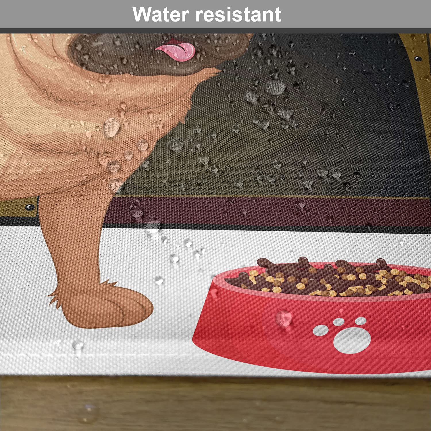 Ambesonne Pug Place Mats Set of 4 - Washable Dog-Themed Dining Table Mats with Cartoon Pug Design for Kitchen & Dining Room Decor - Perfect for Pet Lovers & Fun Home Decor (Pale Coffee Red Sand Brown) - Great for Everyday Meals, Dinner Parties, and Pet-Friendly Gatherings