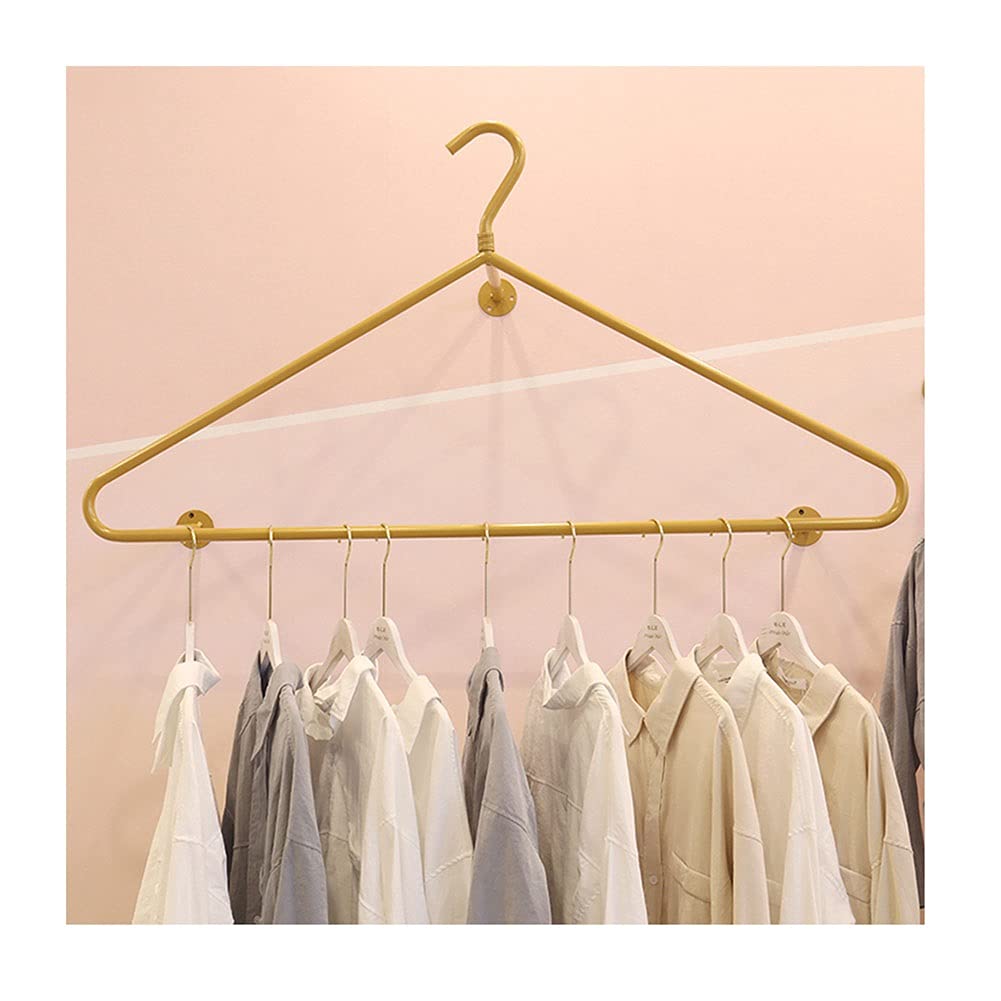 YAYADU Gold Storage Basket - 80cm Clothing Display Rack for Kids & Laundry Organization, Space-Saving Shelf for Retail Stores, Malls & Home Use