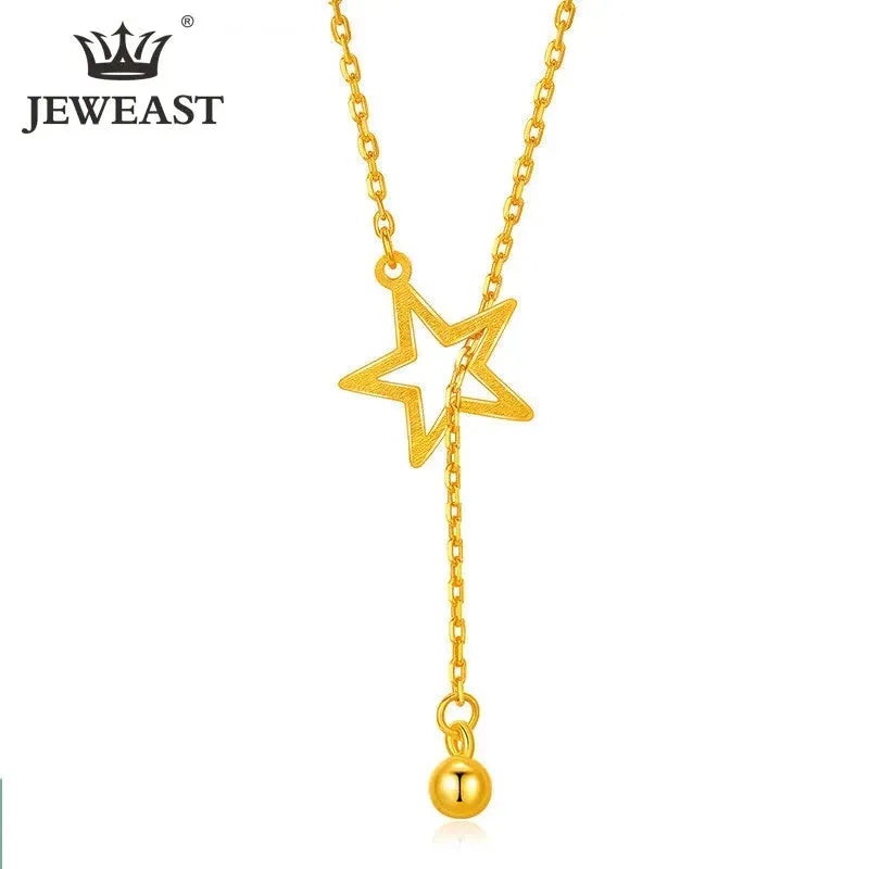 24K Pure Gold Necklace Real AU 999 Solid Gold Chain for Women - Classic Trendy Fine Jewelry for Party, Wedding & Special Occasions - Elegant Gift for Her 2023