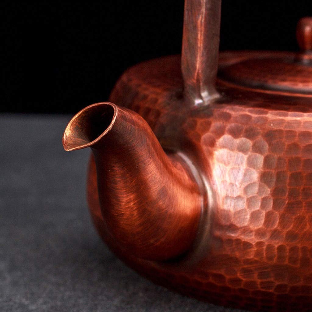 Vintage Copper Tea Kettle with Infuser - 1300ml Handmade Loose Leaf Teapot for Herbal & Black Tea | Perfect for Home Brewing, Afternoon Tea & Gift Giving