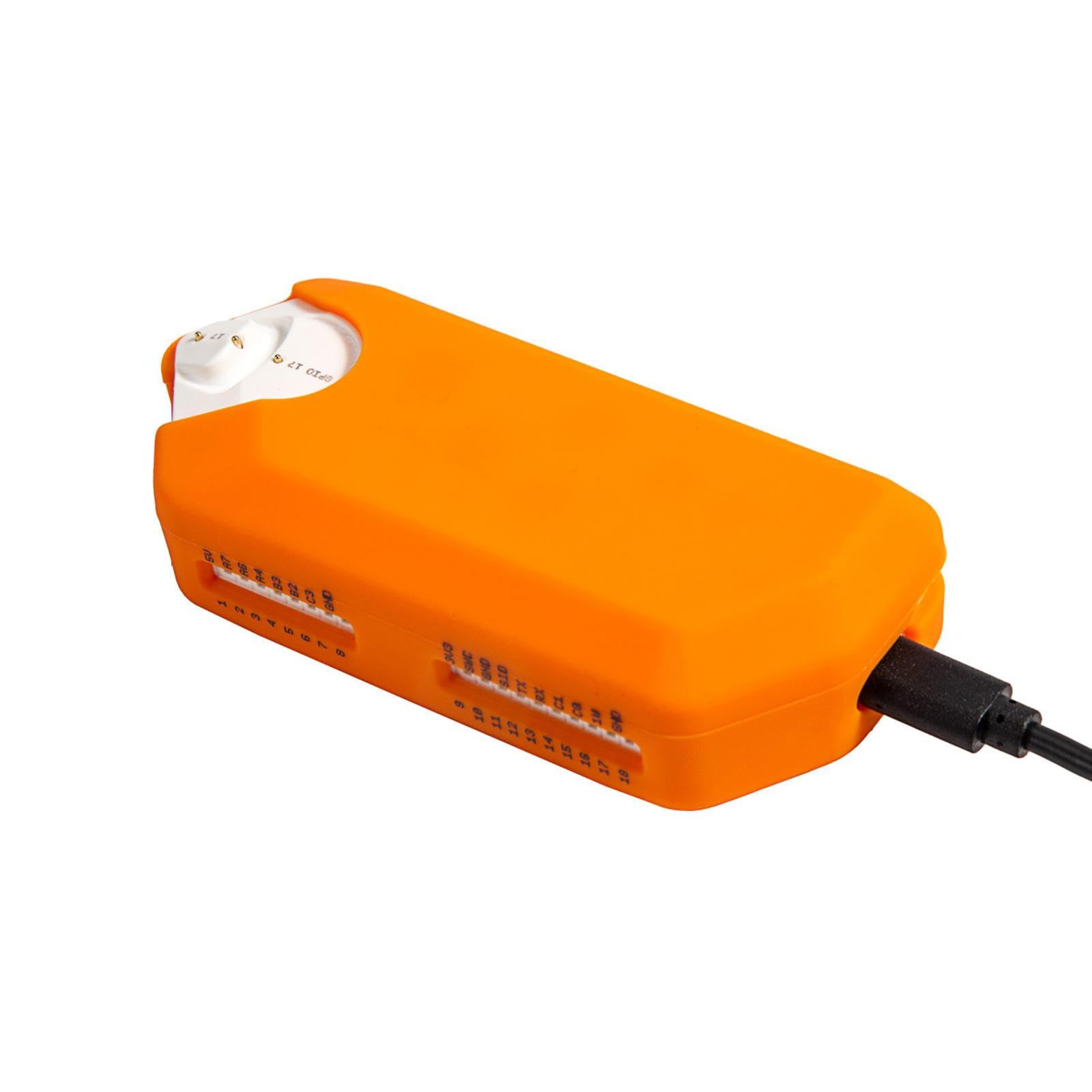 Flipper Zero Silicone Protective Case - Soft & Durable Cover for Flipper Zero (White/Orange) - Perfect for Daily Use, Travel & Device Protection
