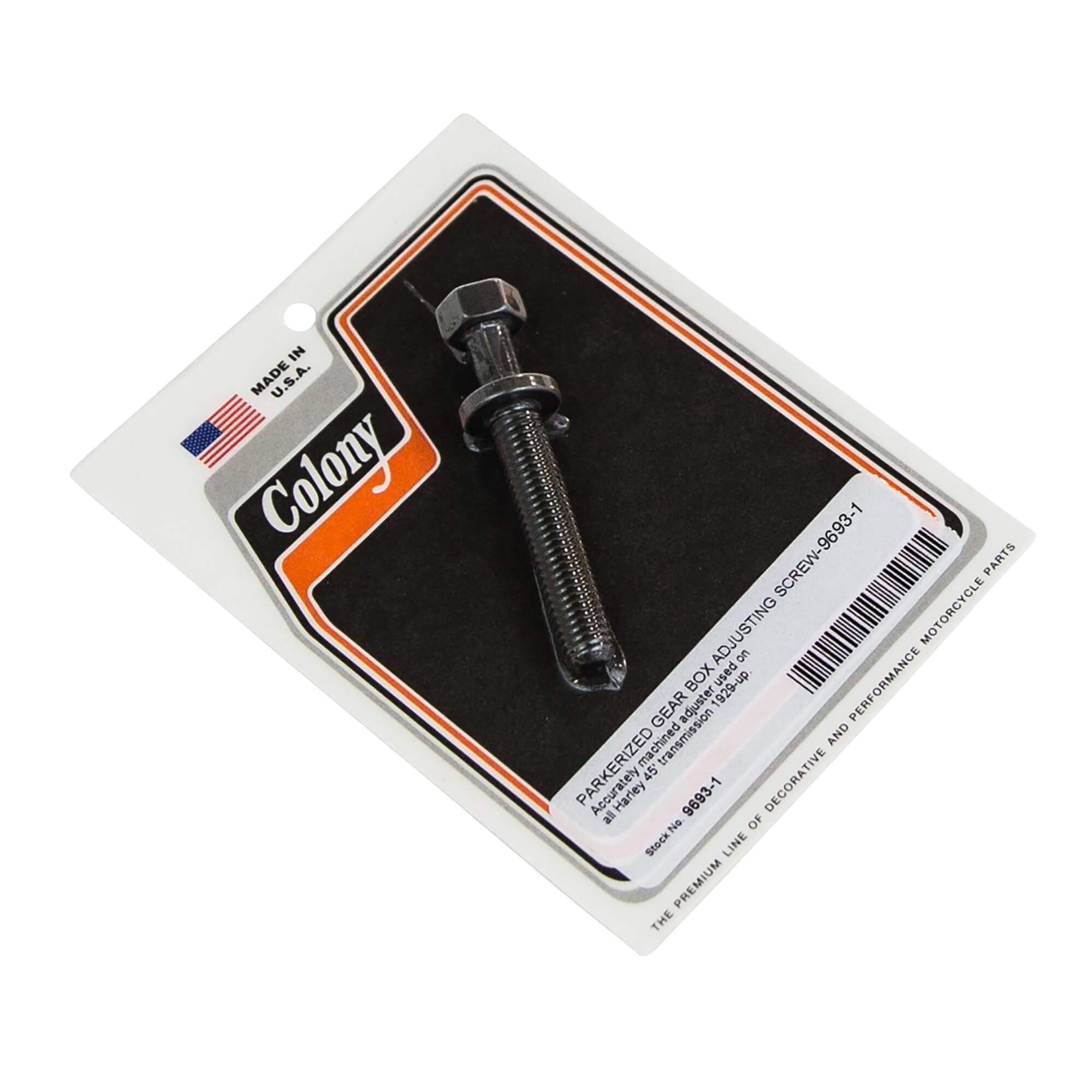 Gear Box Adjusting Screw for 1929 & Up Harley Davidson 45 Motorcycles - Parkerized Finish - Replacement Part for Smooth Gear Shifting & Maintenance