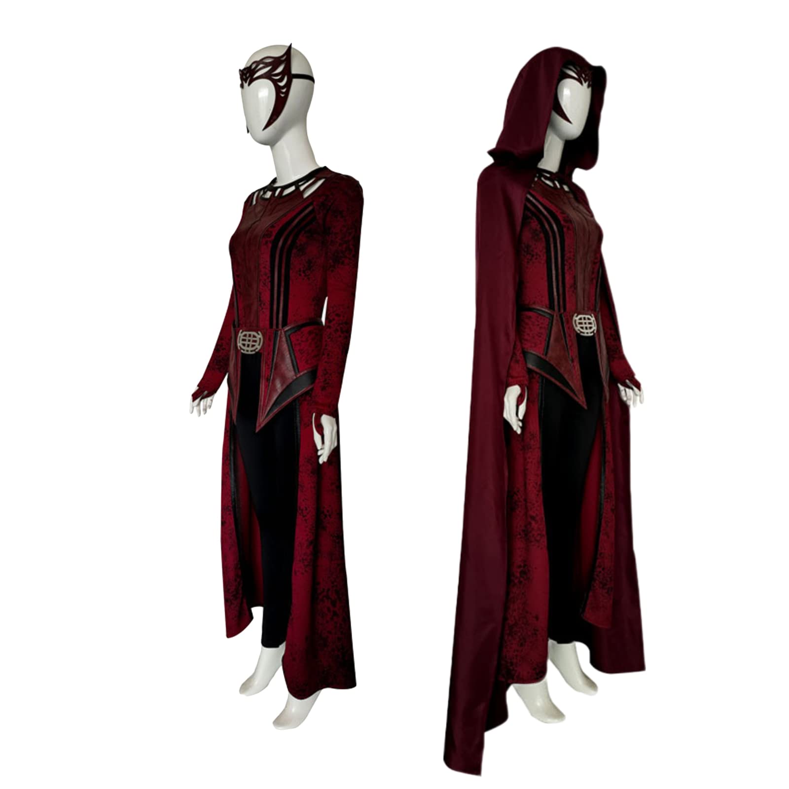 Scarlet Witch Cosplay Costume for Women - Wanda Maximoff Halloween Outfit with Red Cloak & Headpiece (Large Size) | Perfect for Comic Con, Halloween Parties & Marvel Themed Events