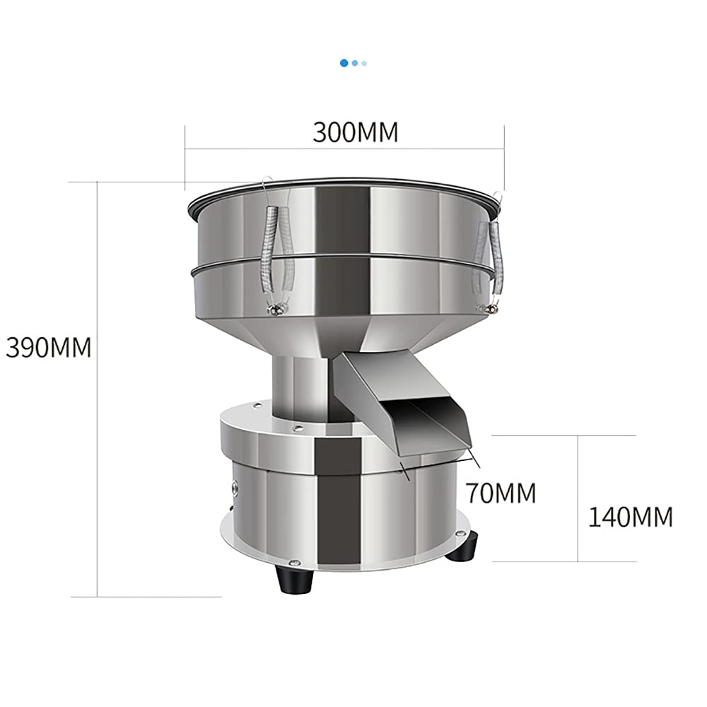 Electric Vibrating Sieve Machine - 304 Stainless Steel Powder Screening Equipment with 1350N/MIN Vibration & 180 Mesh Filter - Ideal for Lab, Food, Pharmaceutical & Chemical Industries
