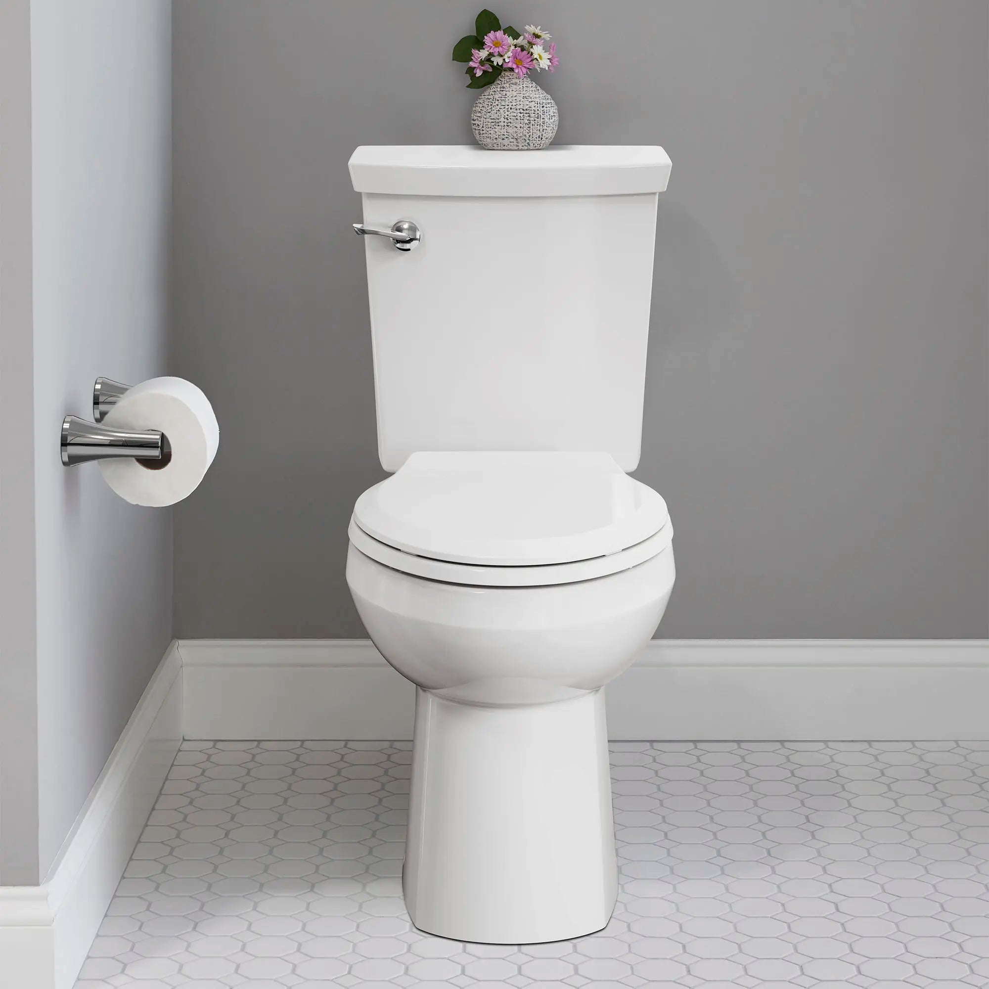 H2Optimum® 1.1 GPF/4.2 LPF Water-Saving Elongated Toilet with Soft-Close Seat & Wax Ring - Chair Height Comfort for Bathroom, Home & Commercial Use