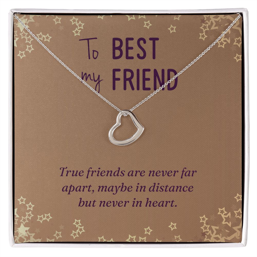 Best Friend Gifts for Women - Sterling Silver or 14K Gold Heart Necklace for Birthday, Christmas, Anniversary | Thoughtful Jewelry Gift for Her, Sister, BFF | Perfect for Everyday Wear & Special Occasions