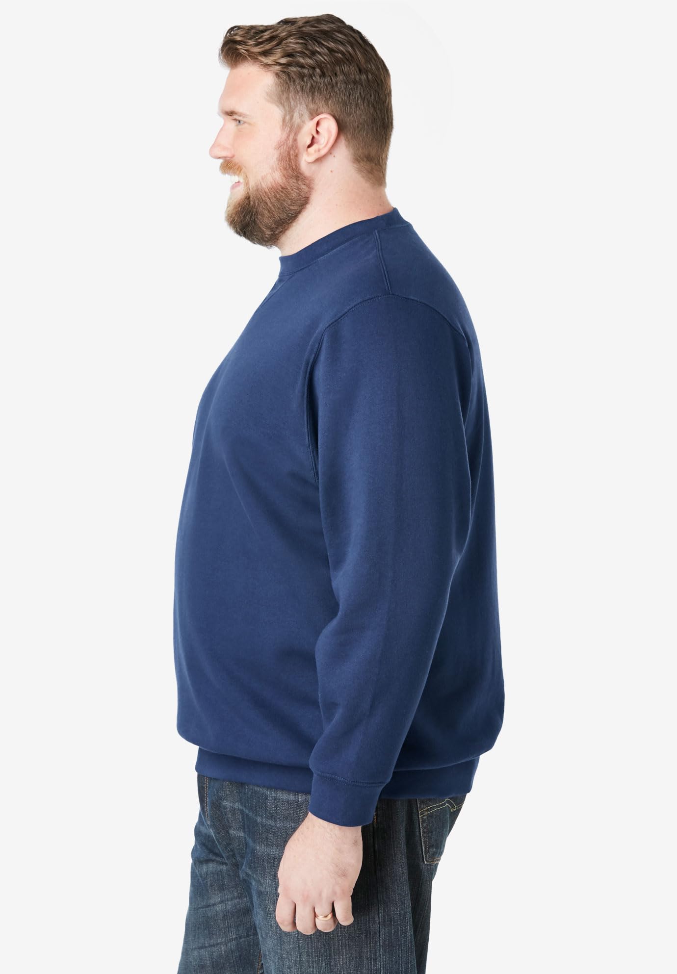 KingSize Men's Big & Tall Fleece Crewneck Sweatshirt - Soft & Warm Oversized Sweater for Casual Wear, Lounge & Outdoor Activities