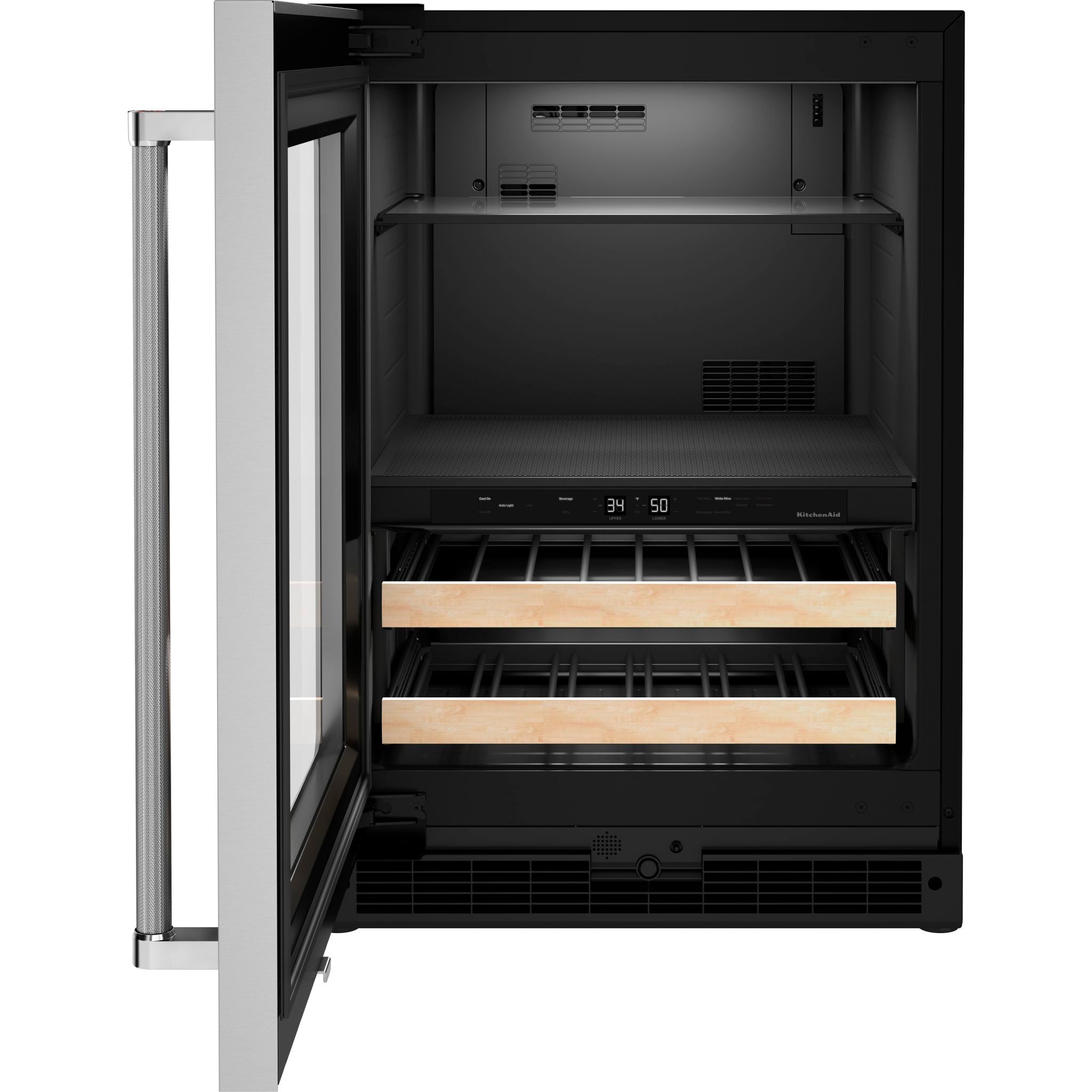 KitchenAid KUBL214KSB 24-Inch Built-In Beverage Cooler - Stainless Steel Refrigerator for Wine, Beer & Soda - Perfect for Home Bar, Kitchen & Entertainment Areas