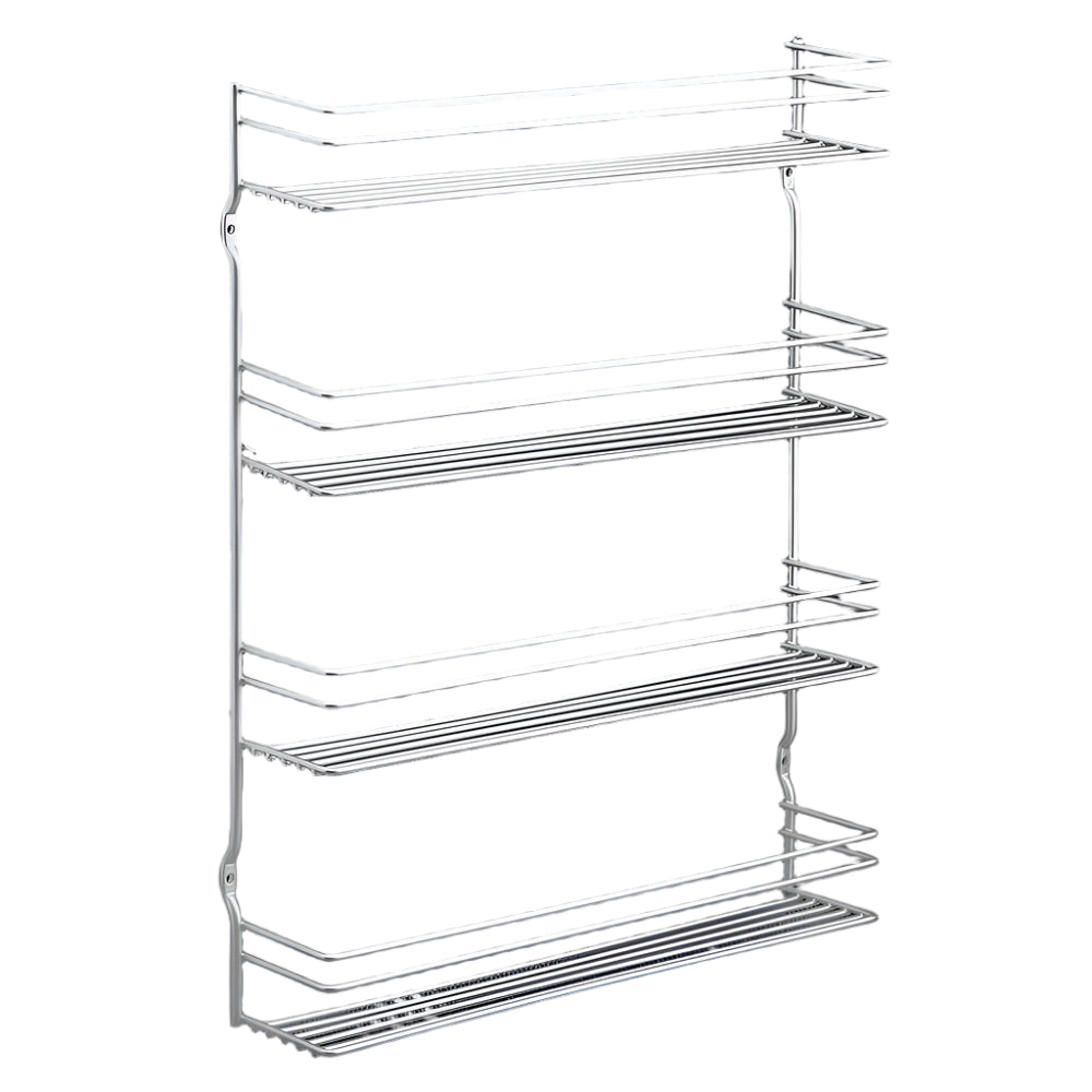 4 Tier Spice Rack Organizer - Space Saving Kitchen Storage for Spices, Jars & Seasonings - Perfect for Pantry, Countertop or Cabinet Organization