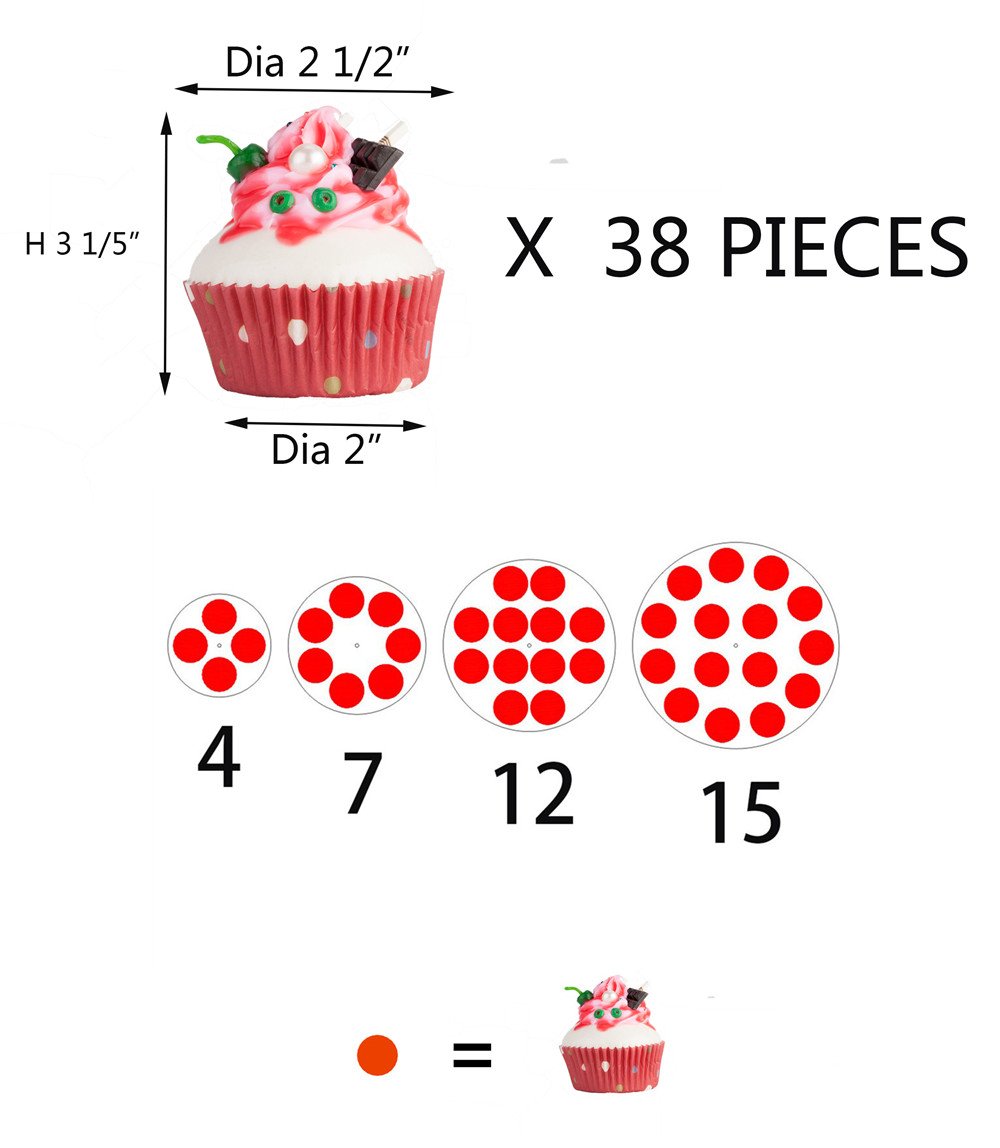YestBuy 4-Tier Acrylic Cupcake Stand - Premium Clear Display Tower Holds 38 Cupcakes - Perfect for Wedding, Birthday Party & Pastry Showcase - Durable Cupcake Holder for Bakeries & Events