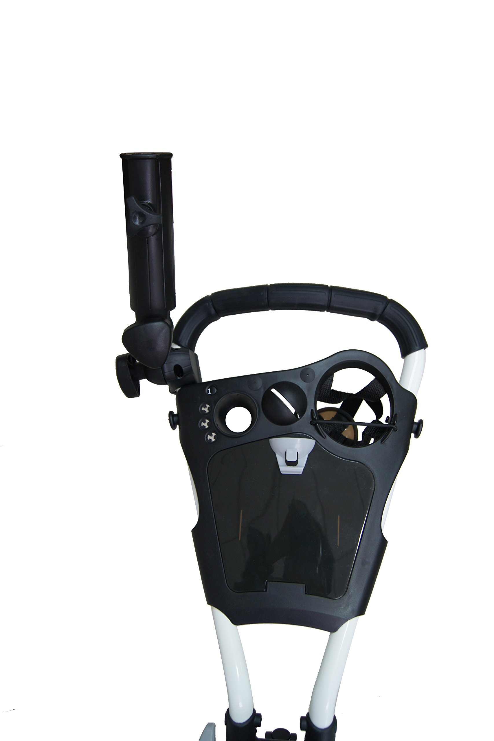 Premium 3-Wheel Golf Push Cart with Foot Brake - 1-Second Folding, Adjustable Handle & Umbrella Holder | Lightweight Aircraft Aluminum Frame | Perfect for Golf Courses, Driving Ranges & Outdoor Sports