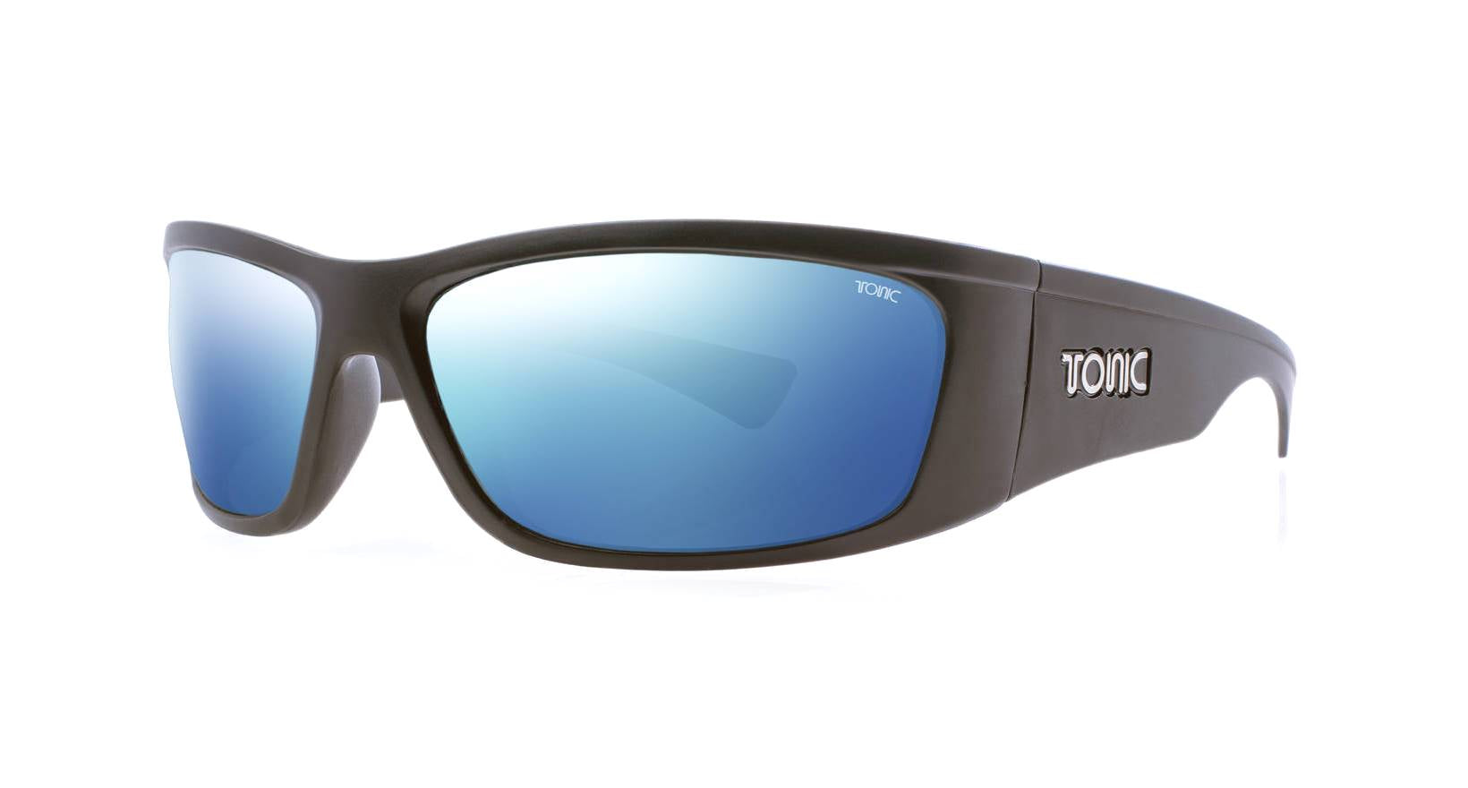 Matte Black-Blue Mirror Lens