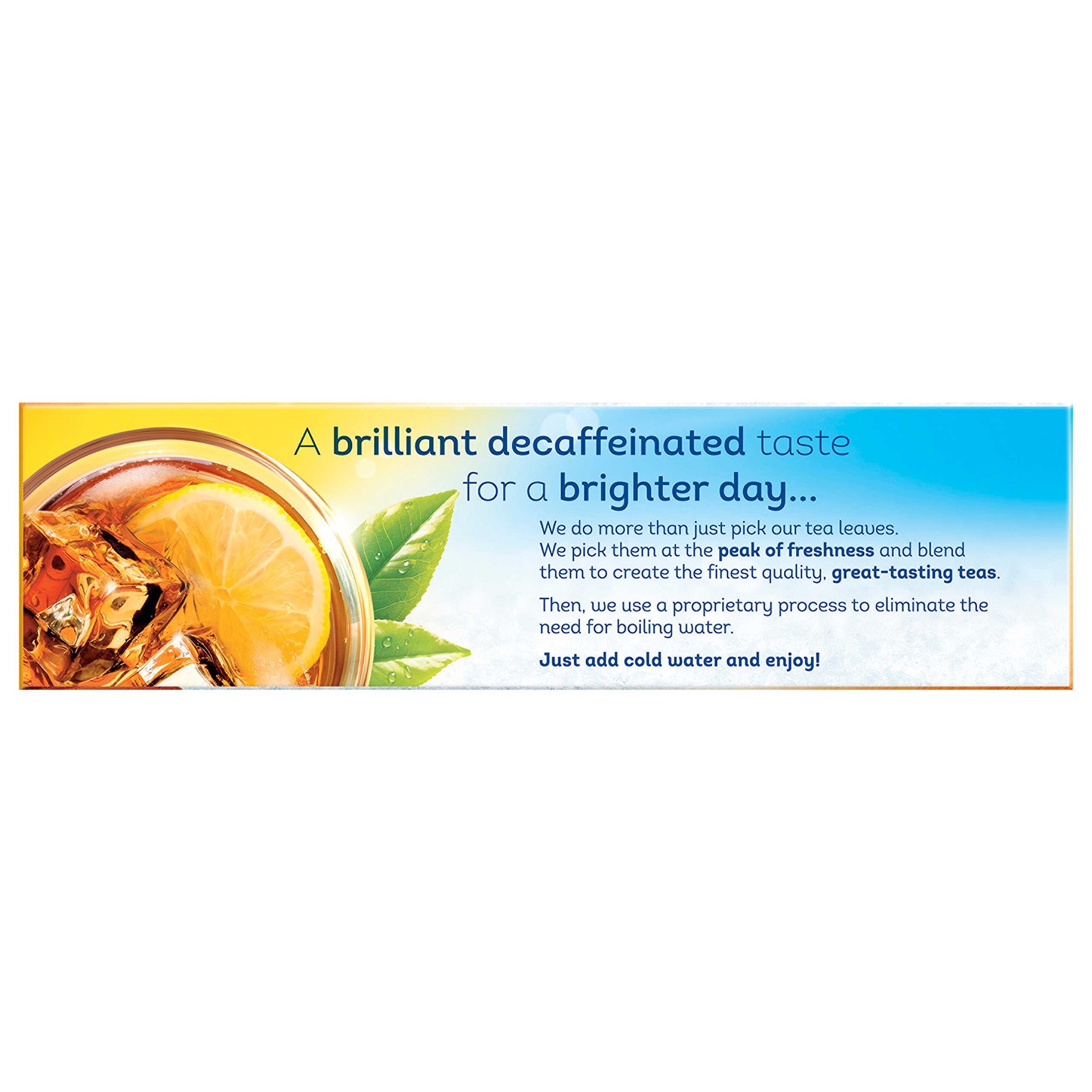 Lipton Cold Brew Family Size Black Iced Tea Bags - 6 Piece Unsweetened Decaffeinated Tea for Refreshing Summer Drinks & Healthy Hydration