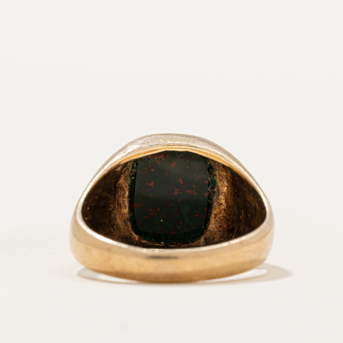 Bloodstone Signet Ring for Men & Women | 2.25ct Genuine Bloodstone | Size 8.25 | Sterling Silver | Protection & Healing Stone Jewelry | Perfect for Gifts, Meditation & Spiritual Practices