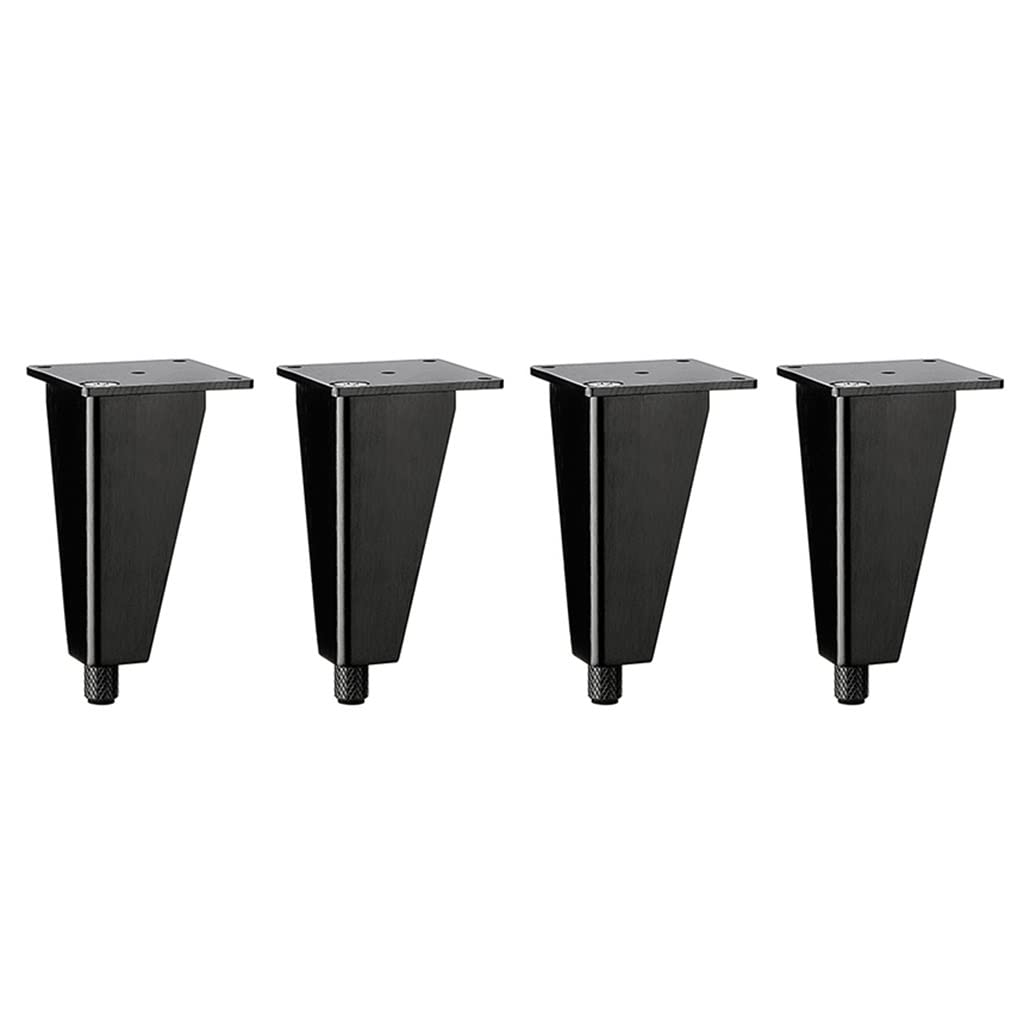 Premium Aluminum Alloy Furniture Legs - Set of 4 Tapered Couch Feet for Sofa, Armchair, Cabinet & Dresser - Easy Screw Installation (12cm/4.7in) - Perfect for Living Room, Bedroom & Office Furniture Upgrade