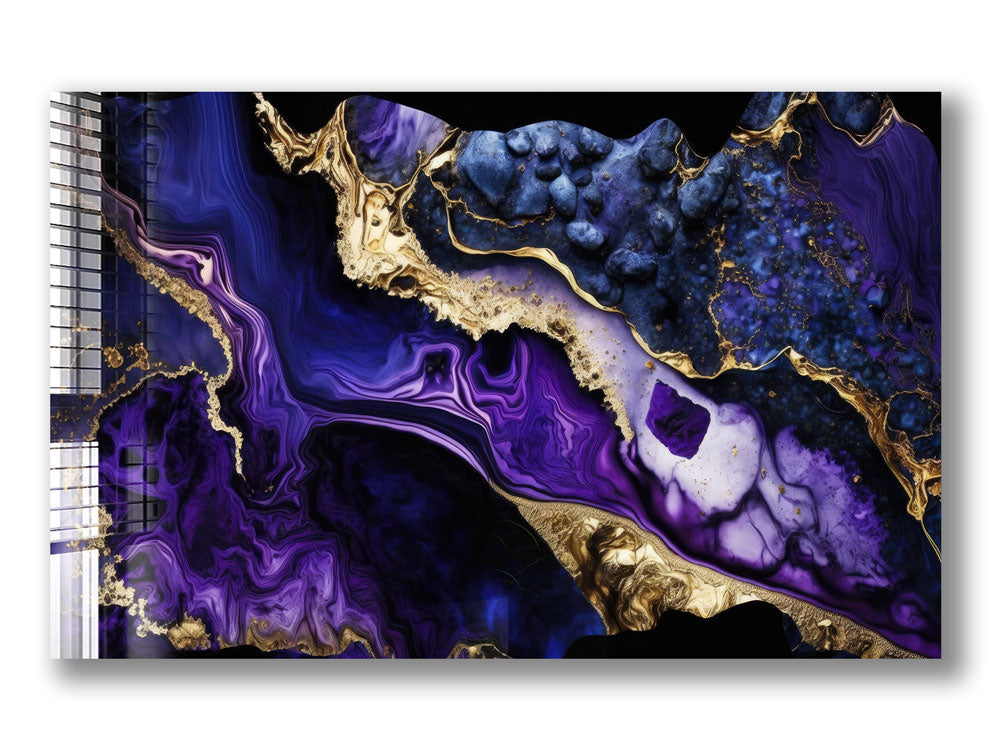 Elegant Violet Marble Design Home Decor - Perfect for Living Room, Bedroom & Office Accents
