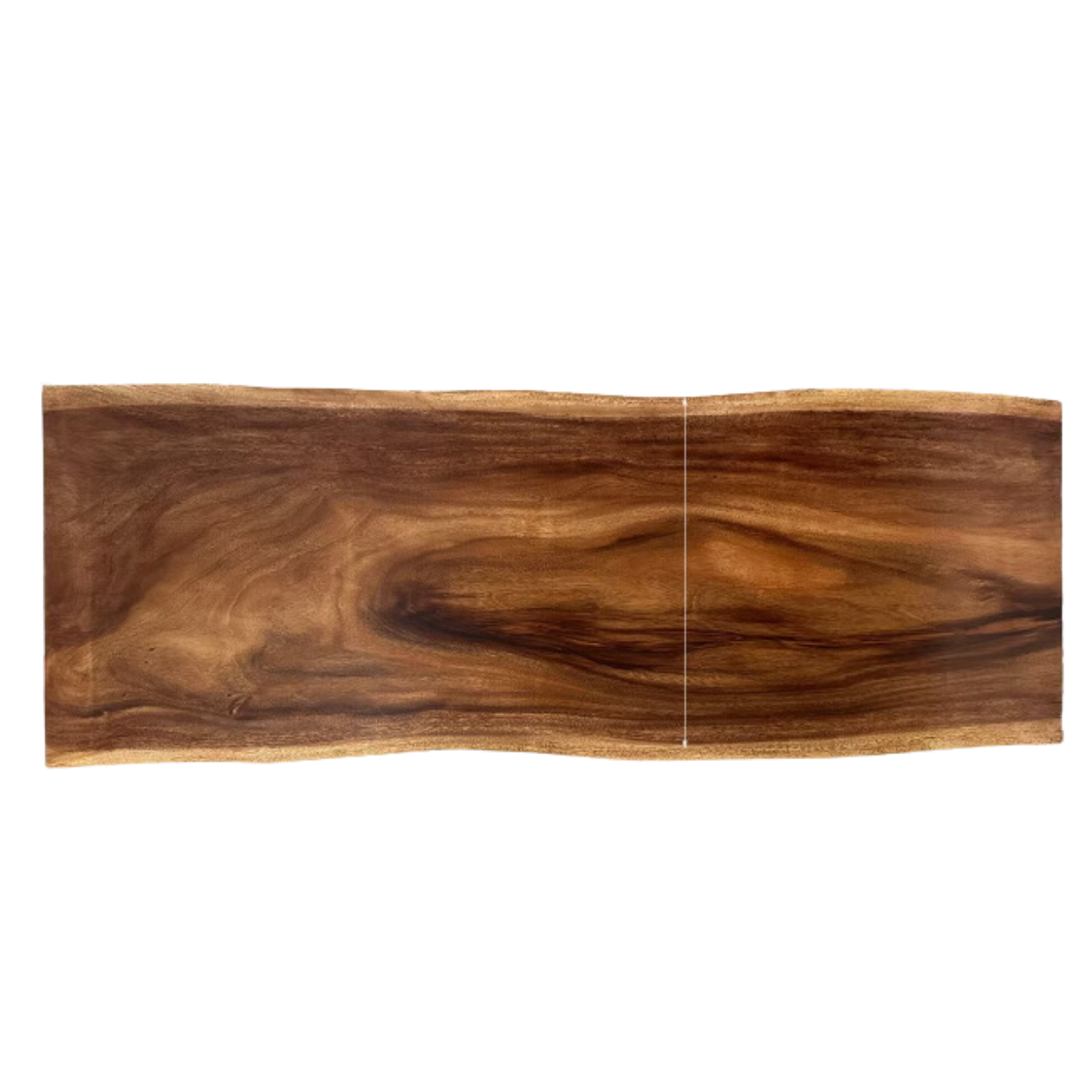 Premium Black Walnut Solid Wood Dining Table with Natural Edge - Large Top for Kitchen, Dining Room & Home Decor
