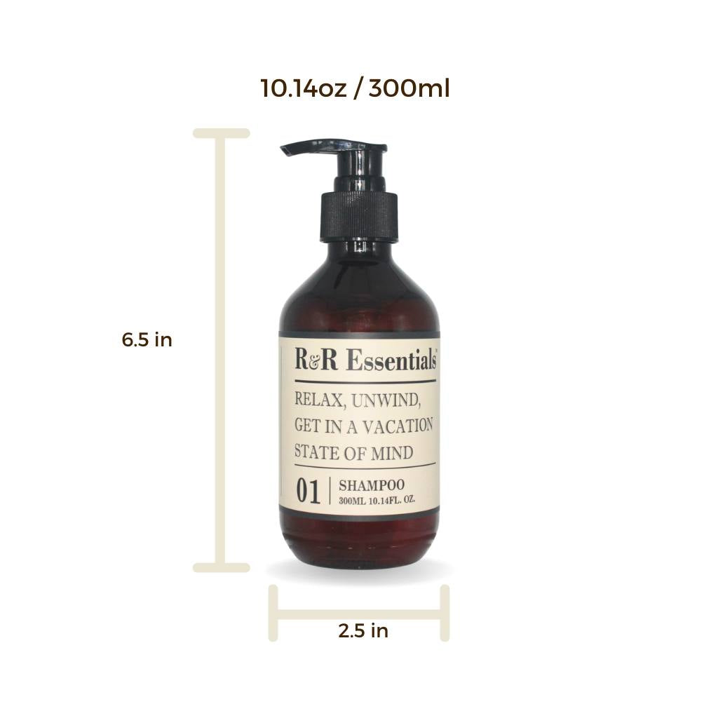 Refillable Pump Bottles for Shampoo & Liquid Soap - Leak-Proof Dispenser for Bathroom, Salon & Travel - R&R Essentials (Set of 2) - Perfect for Home, Gym & Hotel Use