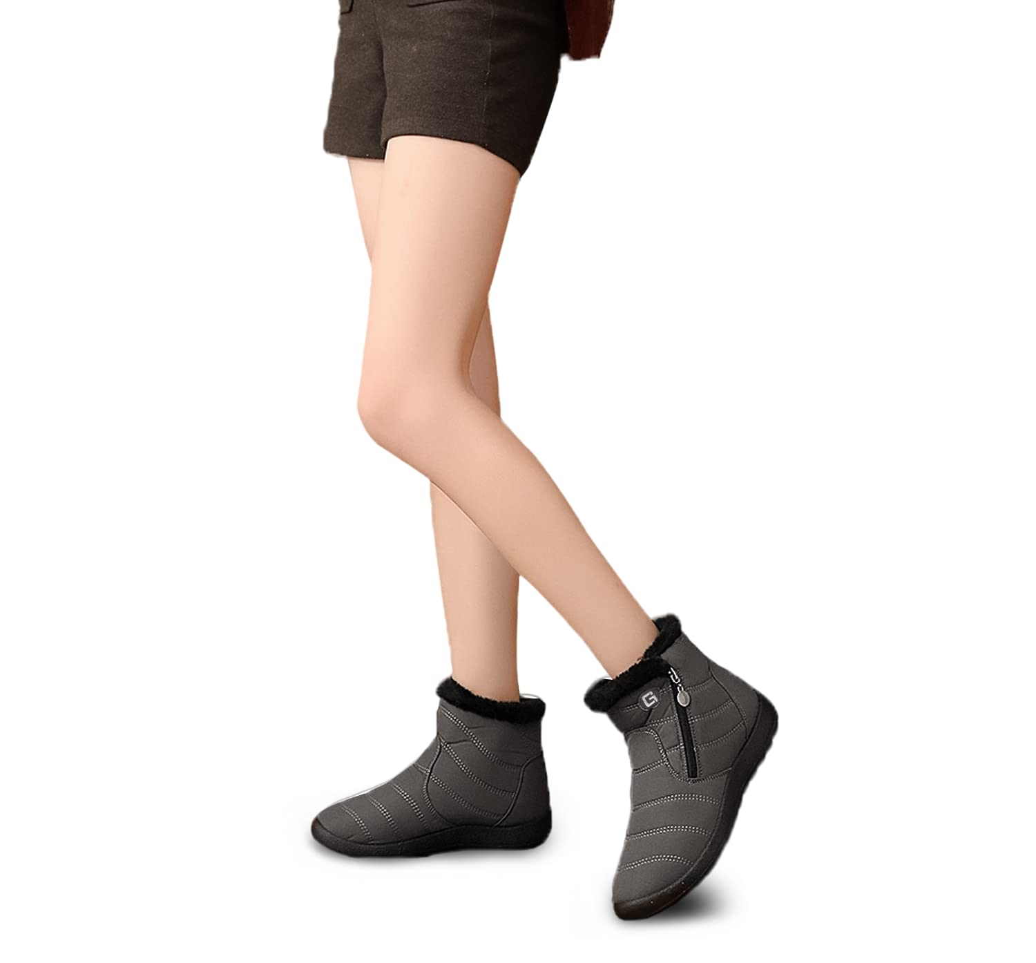 Women's Winter Snow Boots - Waterproof Anti-Slip Ankle Boots with Warm Fleece Lining | Perfect for Snowy Days, Hiking & Outdoor Activities