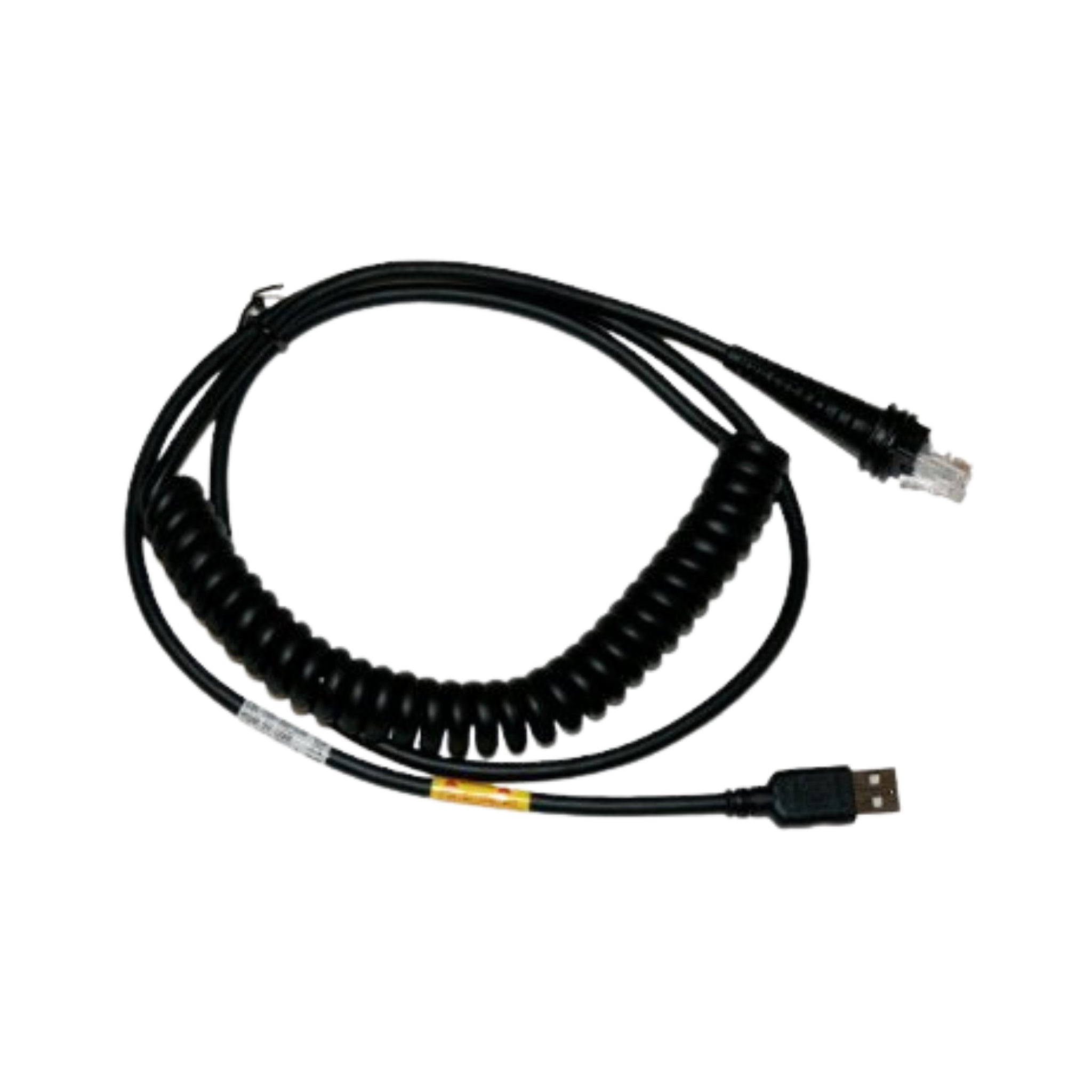 Honeywell CBL 500 300 C00 USB Coiled Cable - Durable USB Charging Cable for Barcode Scanners & POS Systems - Perfect for Retail, Warehouse & Office Use