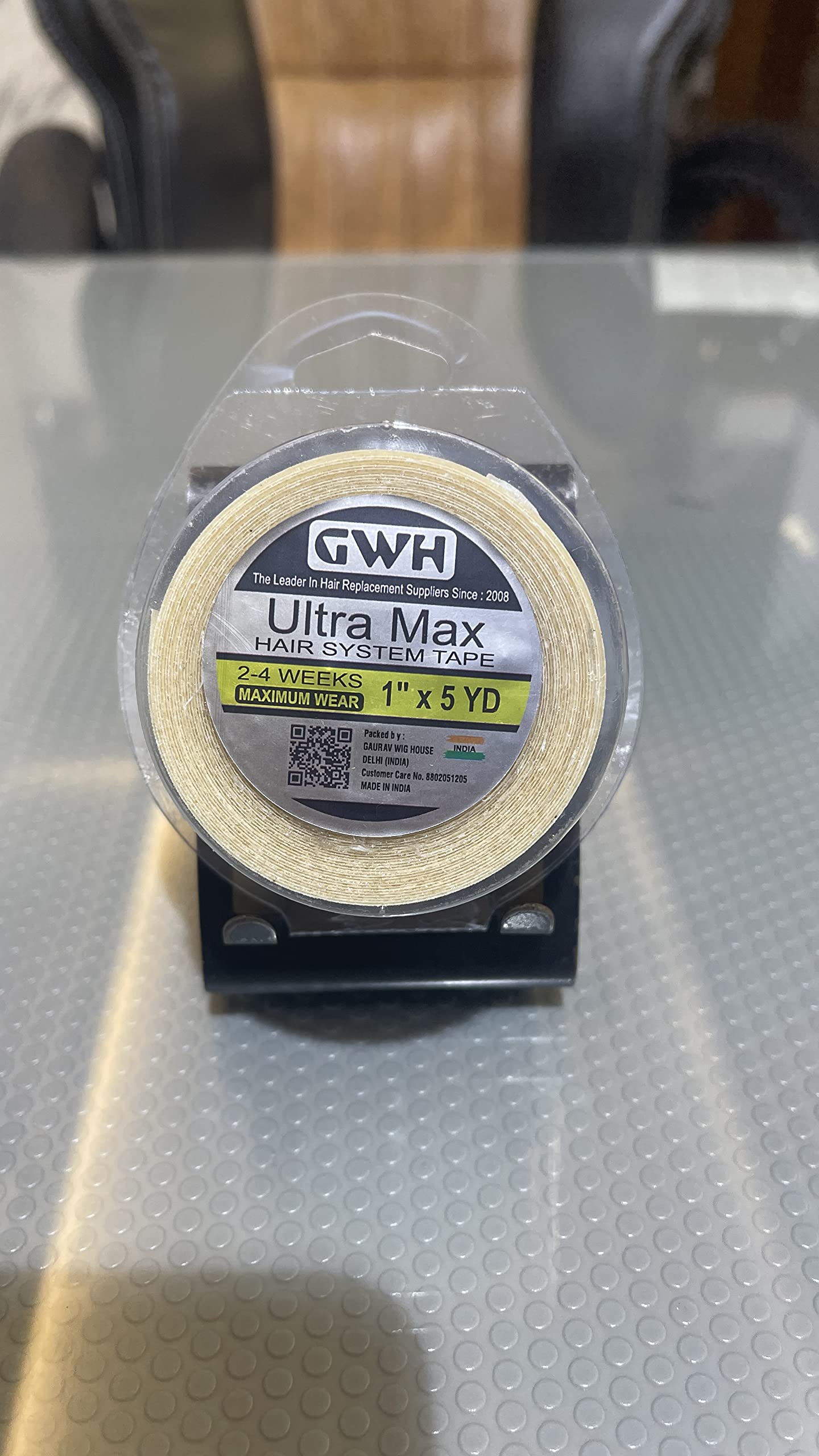 GWH Ultra Max Hair System Tape - Strong Hold Human Hair Wig Tape Lasts 2-4 Weeks (1