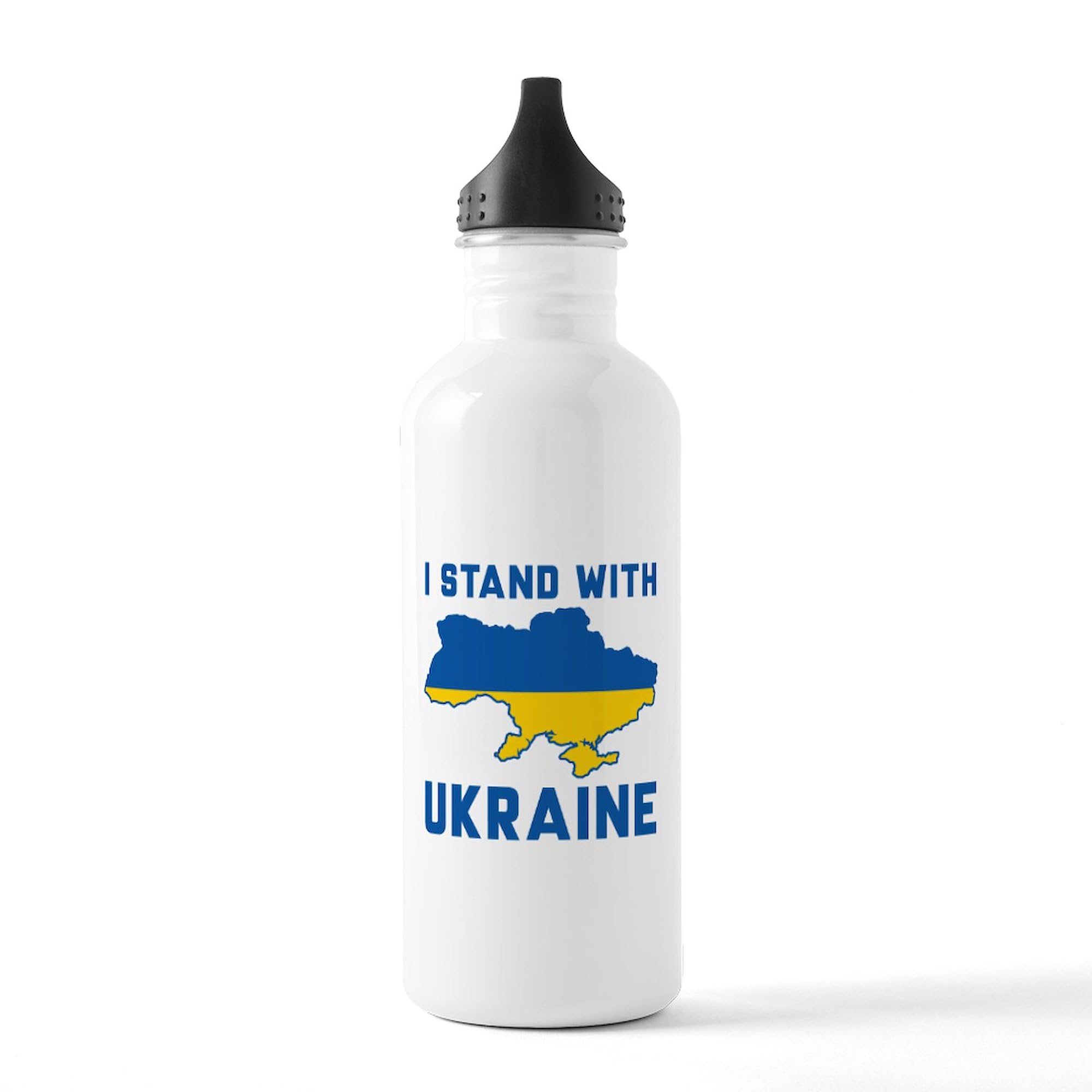 Stainless Steel Water Bottle 1.0L (34 oz) - I Stand With Ukraine Design - Vacuum Insulated, BPA-Free, Leak Proof - Perfect for Gym, Hiking & Travel