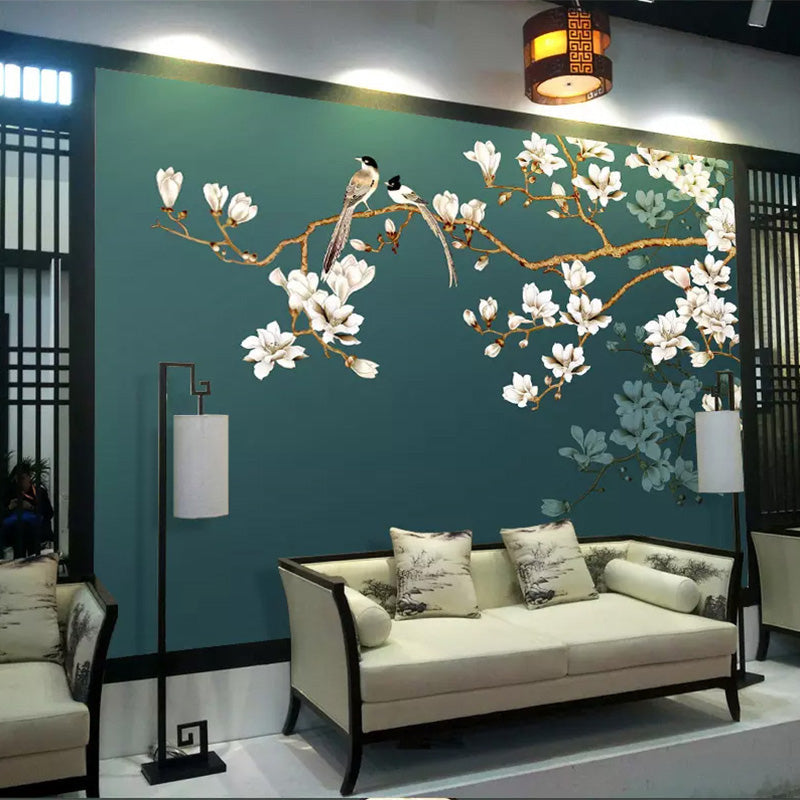 Tropical Tree Wallpaper Mural - Authentic Nature Design for Living Room & Bedroom Decor | Peel and Stick Wallpaper for Home Interior Design
