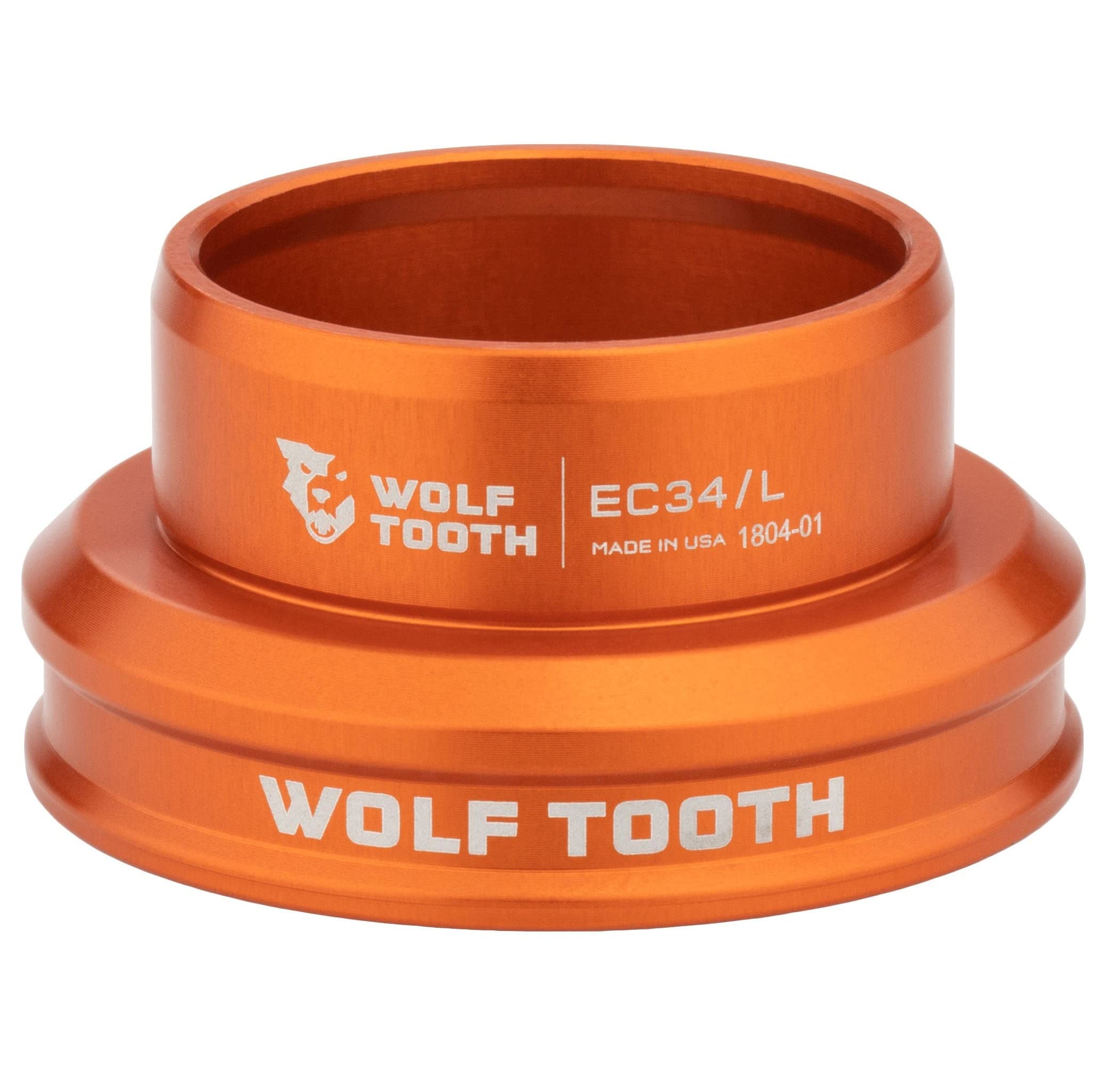 Wolf Tooth Premium EC34/28.6 Upper Headset - 16mm Stack Height - Orange - Compatible with Mountain & Gravel Bikes - Ideal for Headset Spacer Replacement & Bike Upgrades