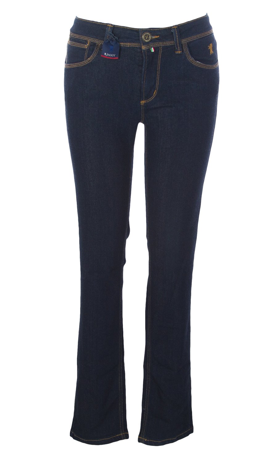 JAGGY Women's Anne Slim Fit Jeans - High Waisted Skinny Denim Pants in Indigo Blue for Casual Wear & Everyday Outfits