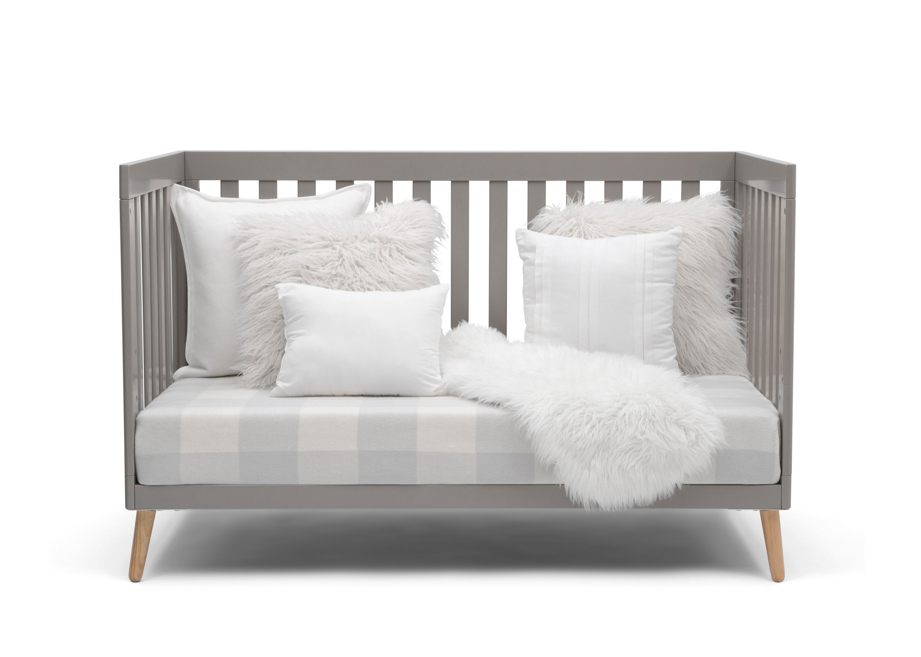 Essex 4-in-1 Convertible Baby Crib - Toddler Bed, Daybed & Full-Size Bed Conversion - Safe Nursery Furniture for Newborns & Kids - Perfect for Bedrooms, Daycare & Guest Rooms