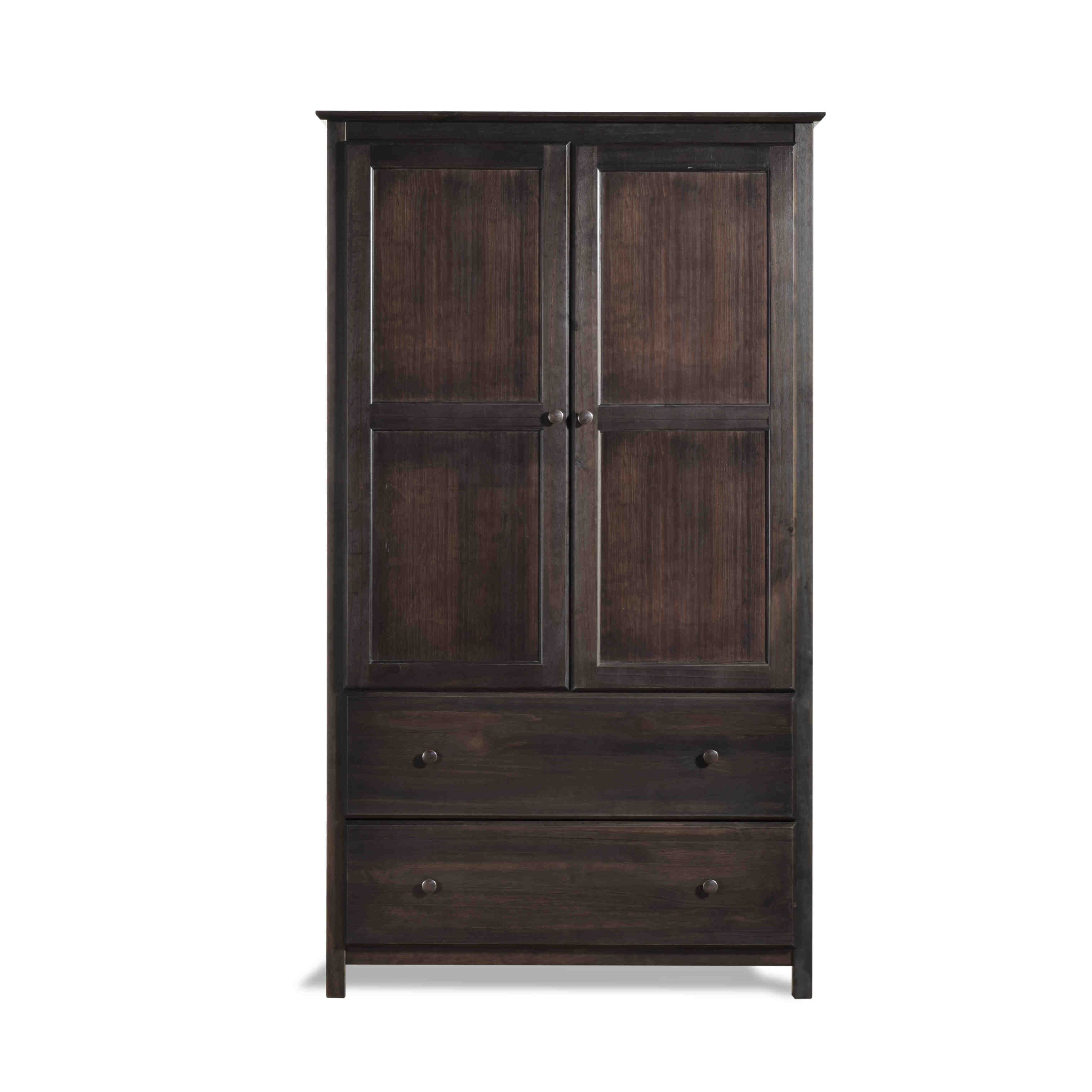 2 Door Wardrobe Closet - Spacious Storage for Bedroom, Living Room, or Office Organization - Modern Shaker Style Wooden Cabinet for Clothes & Accessories