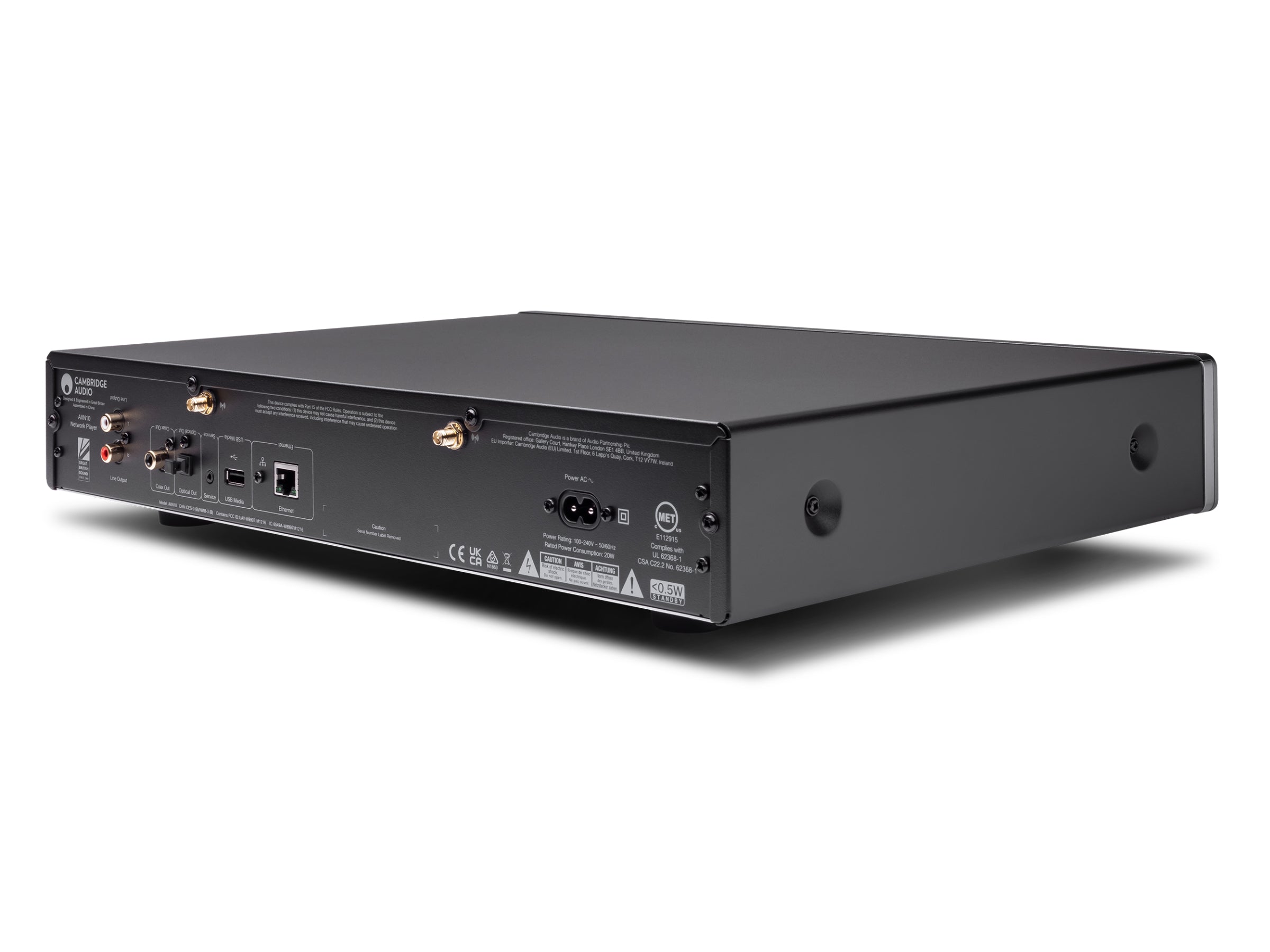 Cambridge Audio AXN10 Hi-Fi Network Streamer - Wireless Music Player with High-Resolution Audio, Bluetooth, and Multi-Room Streaming | Perfect for Home Audio Systems and Music Enthusiasts