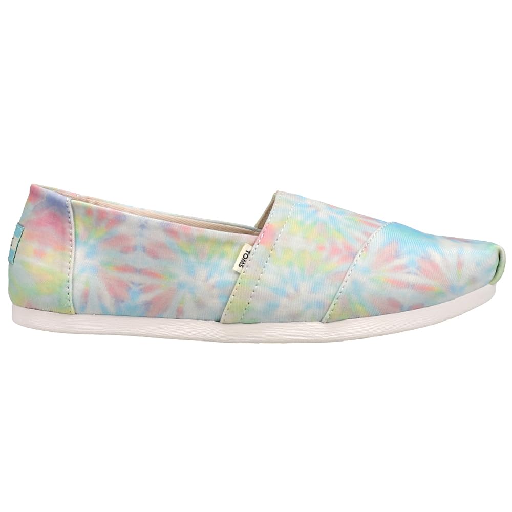 TOMS Women's Alpargata Tie-Dye Slip-On Flats - Comfortable Casual Shoes for Women - Size 5.5 B (US) - Perfect for Beach, Travel, and Everyday Wear