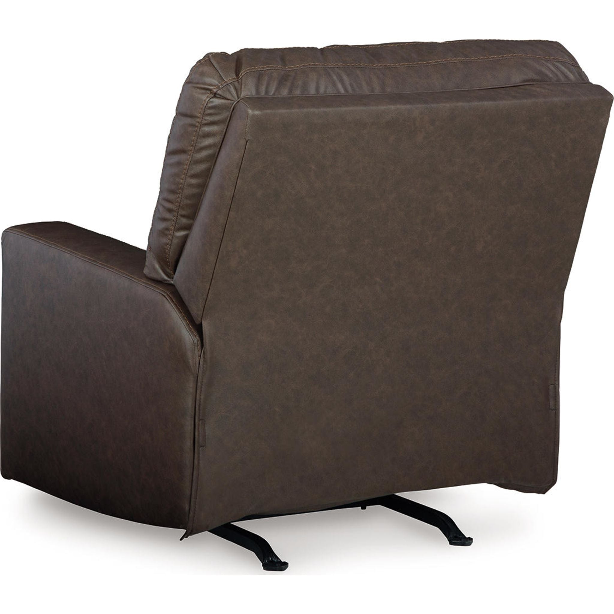 Barlin Mills Rocker Recliner Chair - Comfortable Leather Living Room Reclining Chair with Padded Armrests and Lumbar Support - Perfect for Relaxing, Watching TV or Napping in Your Home Theater, Bedroom or Office