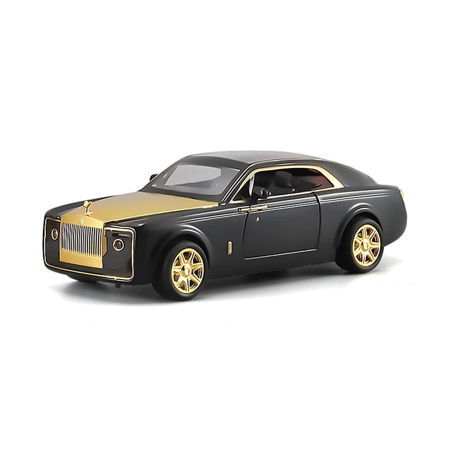 1/24 Scale Rolls-Royce Phantom Alloy Die Cast Model Car - Pull Back Action Toy, Collectible Gift for Adults & Kids (Black) - Perfect for Home Decor, Office Display, and Car Enthusiast Collections