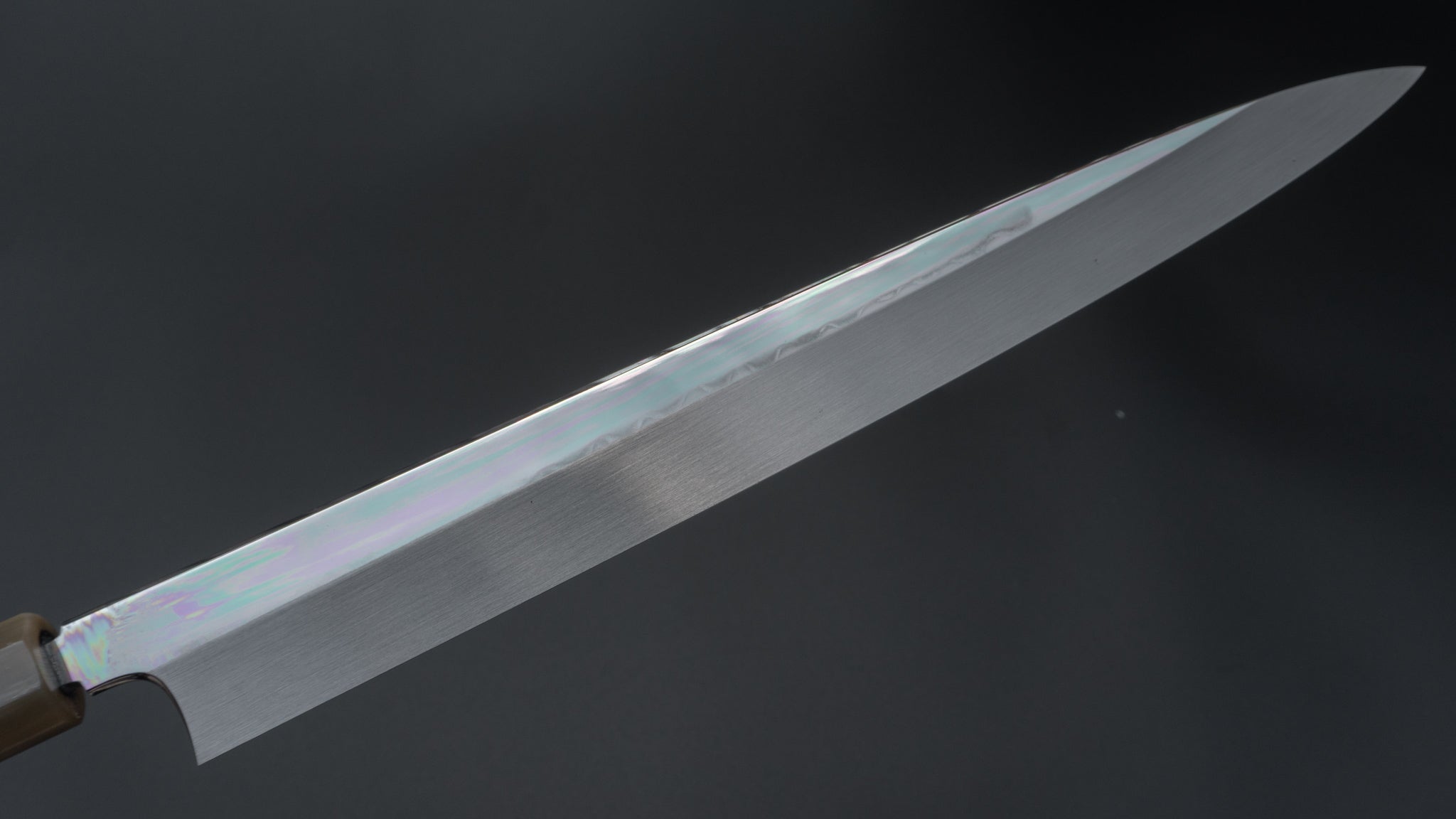 Premium Hitohira Togashi Kambei White #1 Mizu Honyaki Yanagiba 300mm Sushi Knife - Handcrafted Japanese Chef Knife with Ziricote Wood Handle & Saya Scabbard - Perfect for Sushi Chefs, Japanese Cuisine & Professional Kitchen Use
