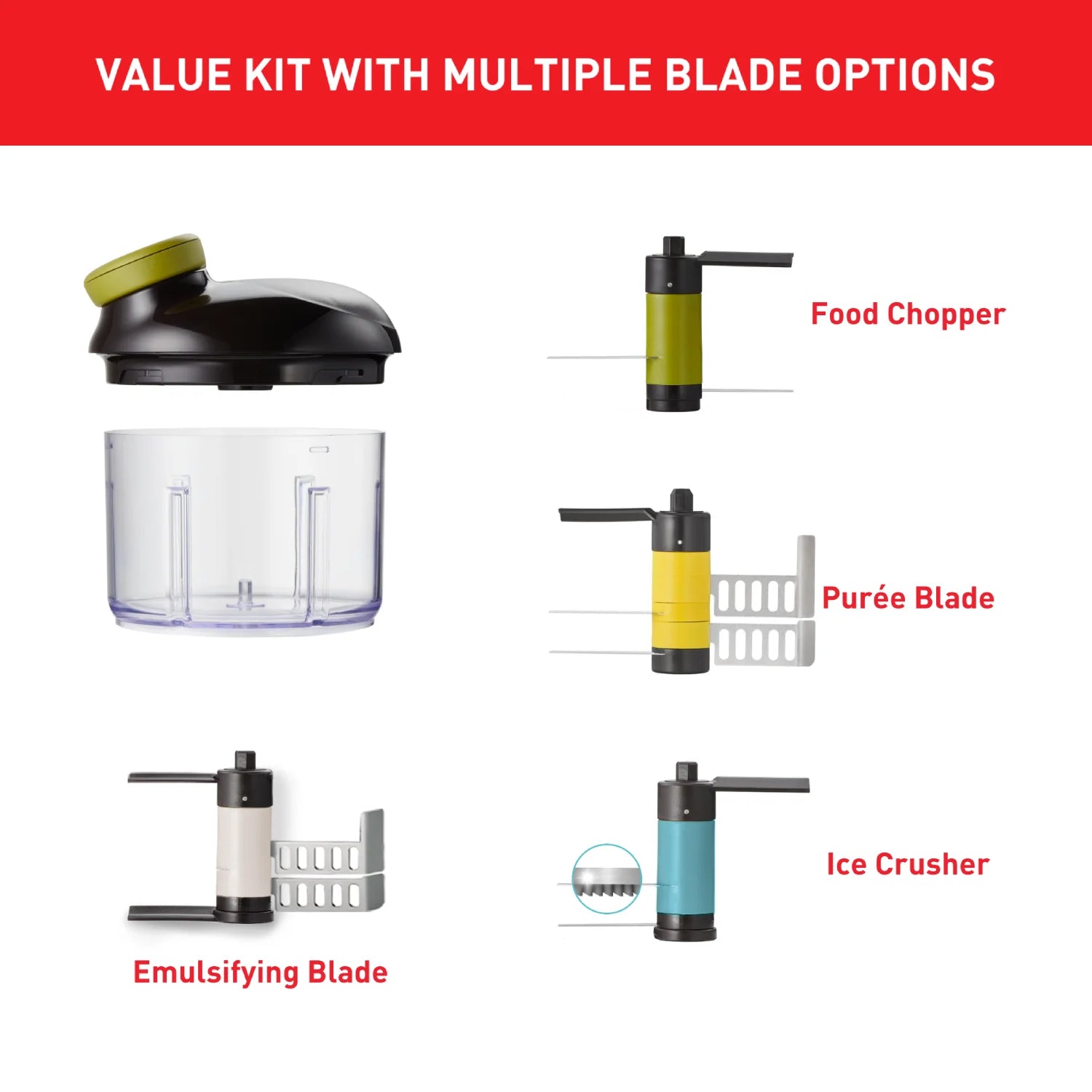 Tefal 5 Second Chopper 900ml Maxi Food Processor - Quick & Easy Vegetable Cutter, Onion Dicer, Herb Chopper - Perfect for Meal Prep, Salads, Soups & Cooking - K1321044