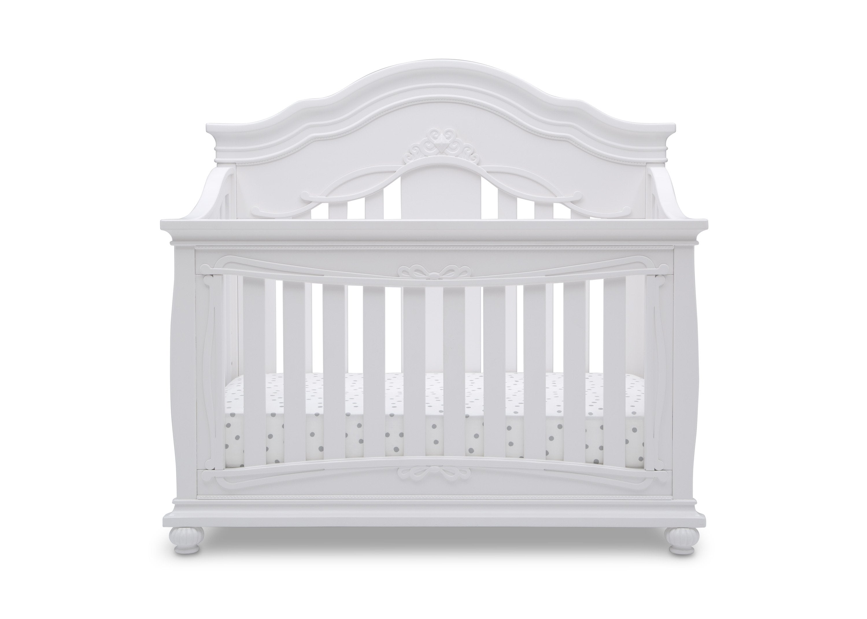 Fairytale 5-in-1 Convertible Baby Crib with Conversion Rails - Nursery Bedroom Furniture for Newborn to Toddler - Perfect for Modern Nursery, Daycare & Small Spaces