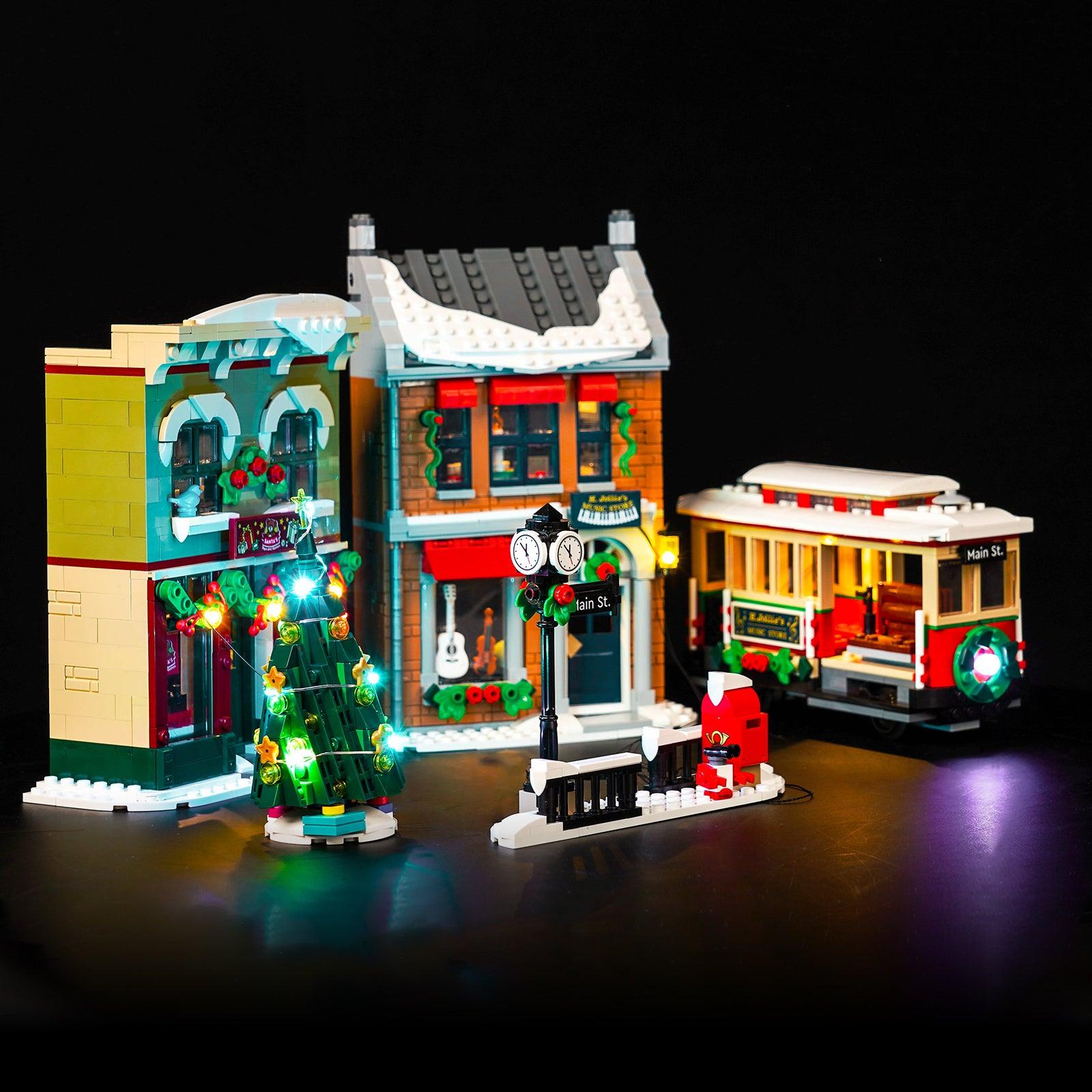LEGO Holiday Main Street ICONS 10308 Building Kit with LED Lights - Christmas Village Display & Winter Holiday Decor for Home & Office