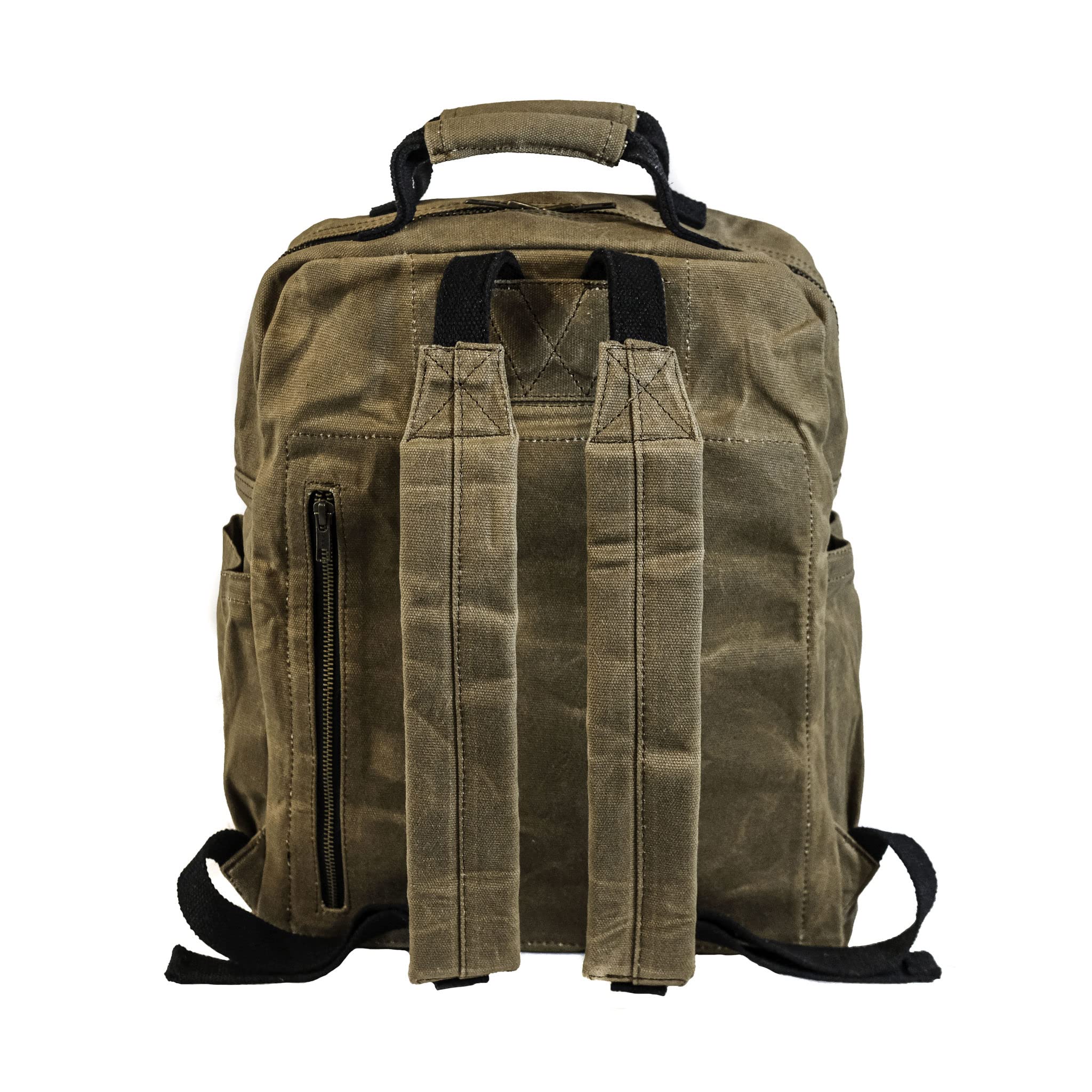 Durable Waxed Canvas Backpack for Men & Women - Waterproof Laptop Backpack with Spacious Compartment - Perfect for Work, Travel, Hiking & Daily Commute - Stylish & Functional Rucksack for Professionals & Students