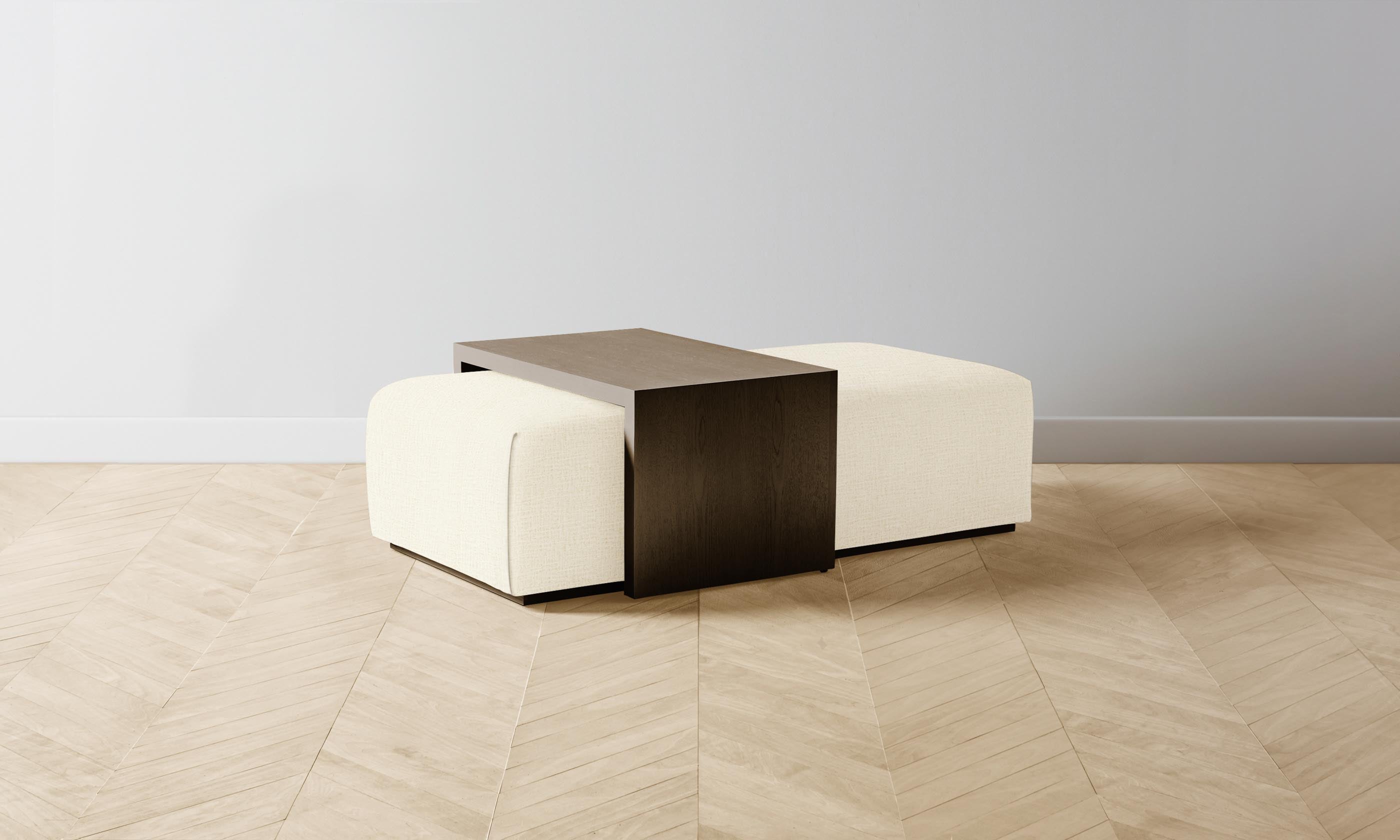The Bowery Ottoman - Performance Woven Chenille Upholstered Storage Bench with Tufted Seat, Desert Beige | Perfect for Living Room, Bedroom or Entryway Storage & Seating
