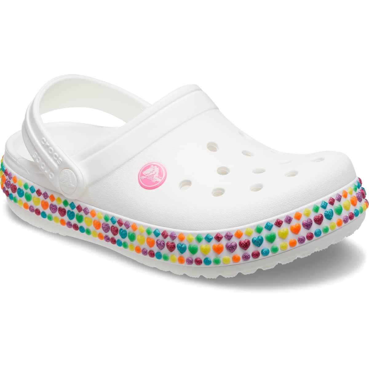 Unisex Kids Crocs Crocband Clogs with Rainbow Bands - Comfortable & Durable Water Shoes for Beach, Pool & Outdoor Play